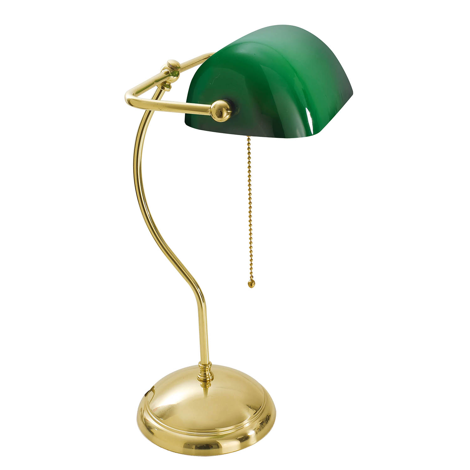 Lampe de banquier Laiton véritable poli Premium