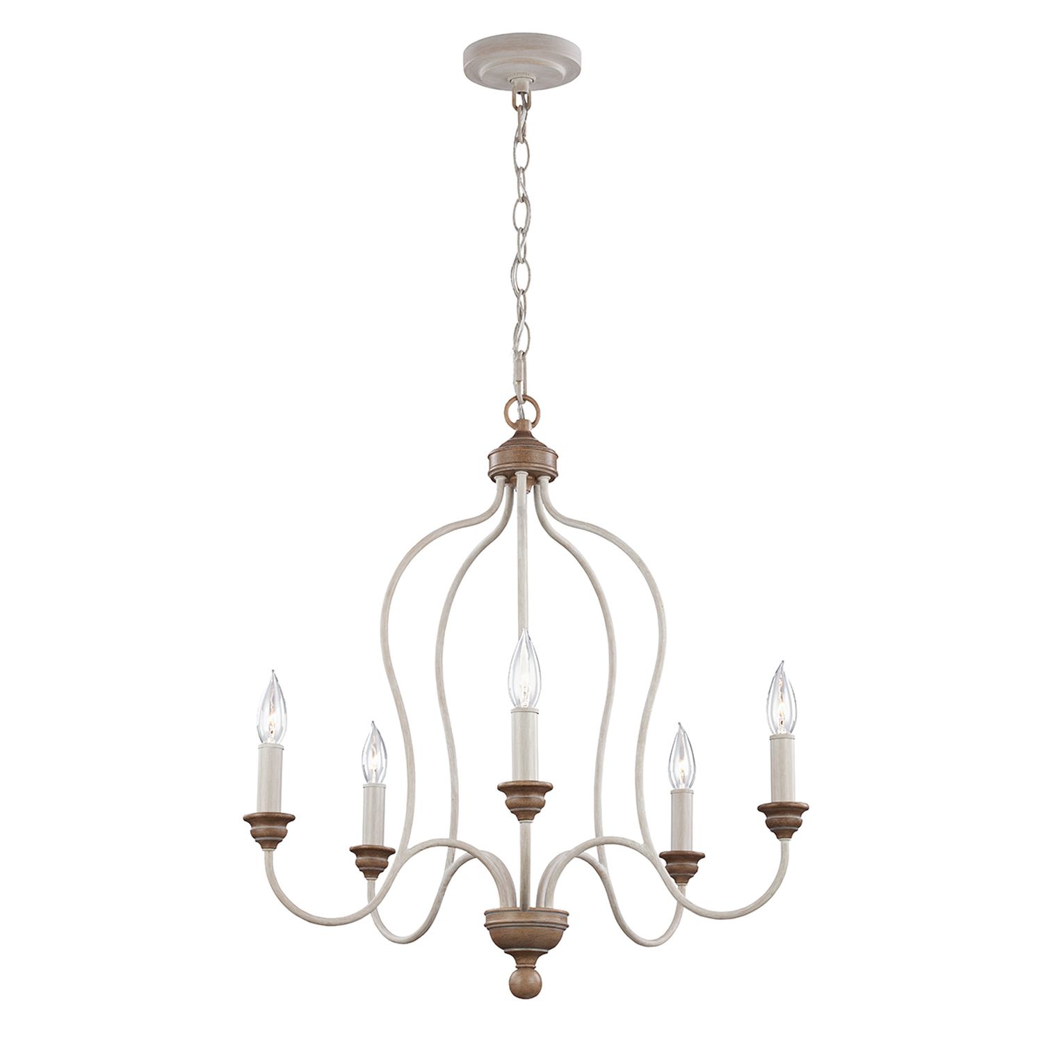 Lustre CANDELA 8 Shabby 5xE14 raccourcissable Lampe