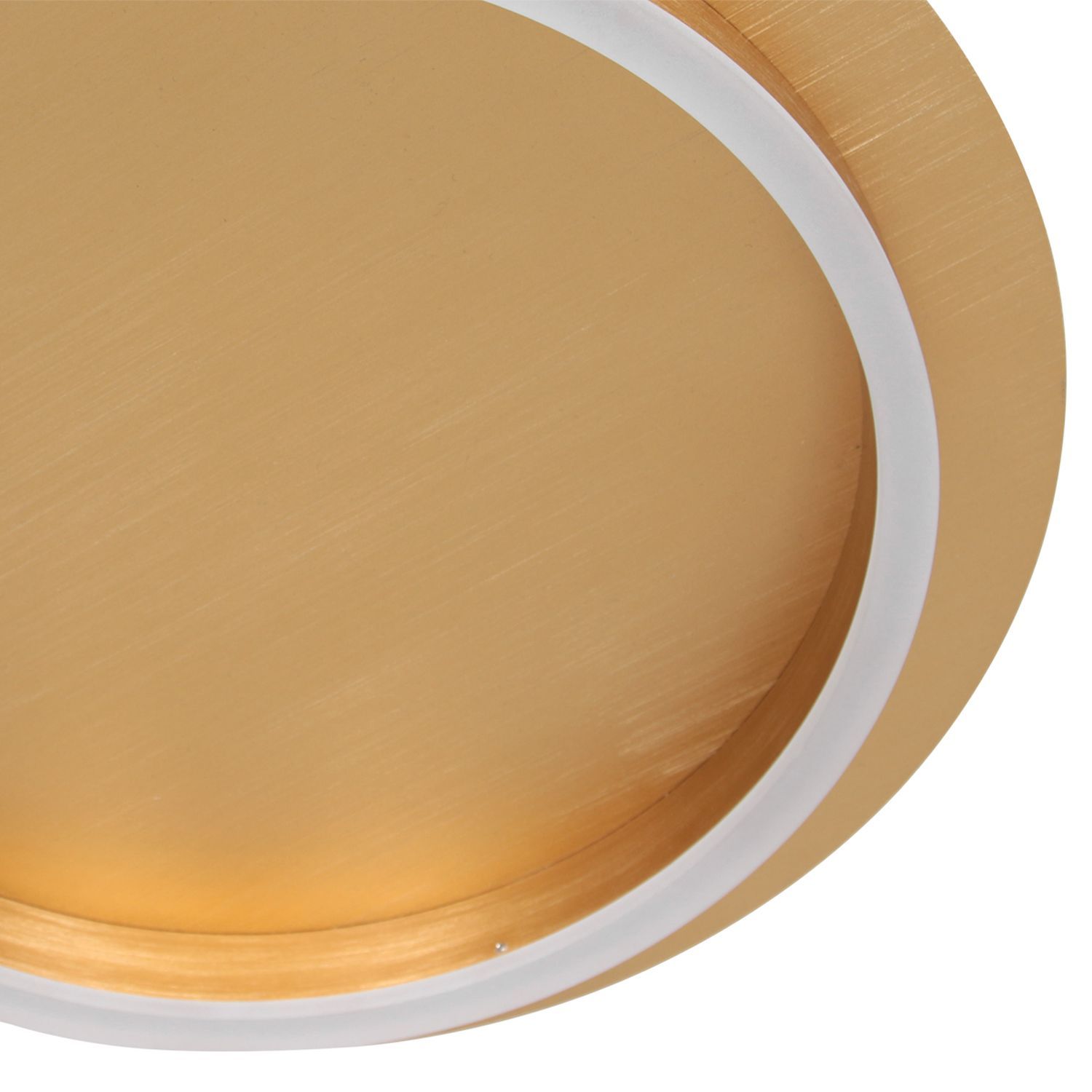 LED Deckenlampe Metall Kunststoff in Gold B:32 cm Ring