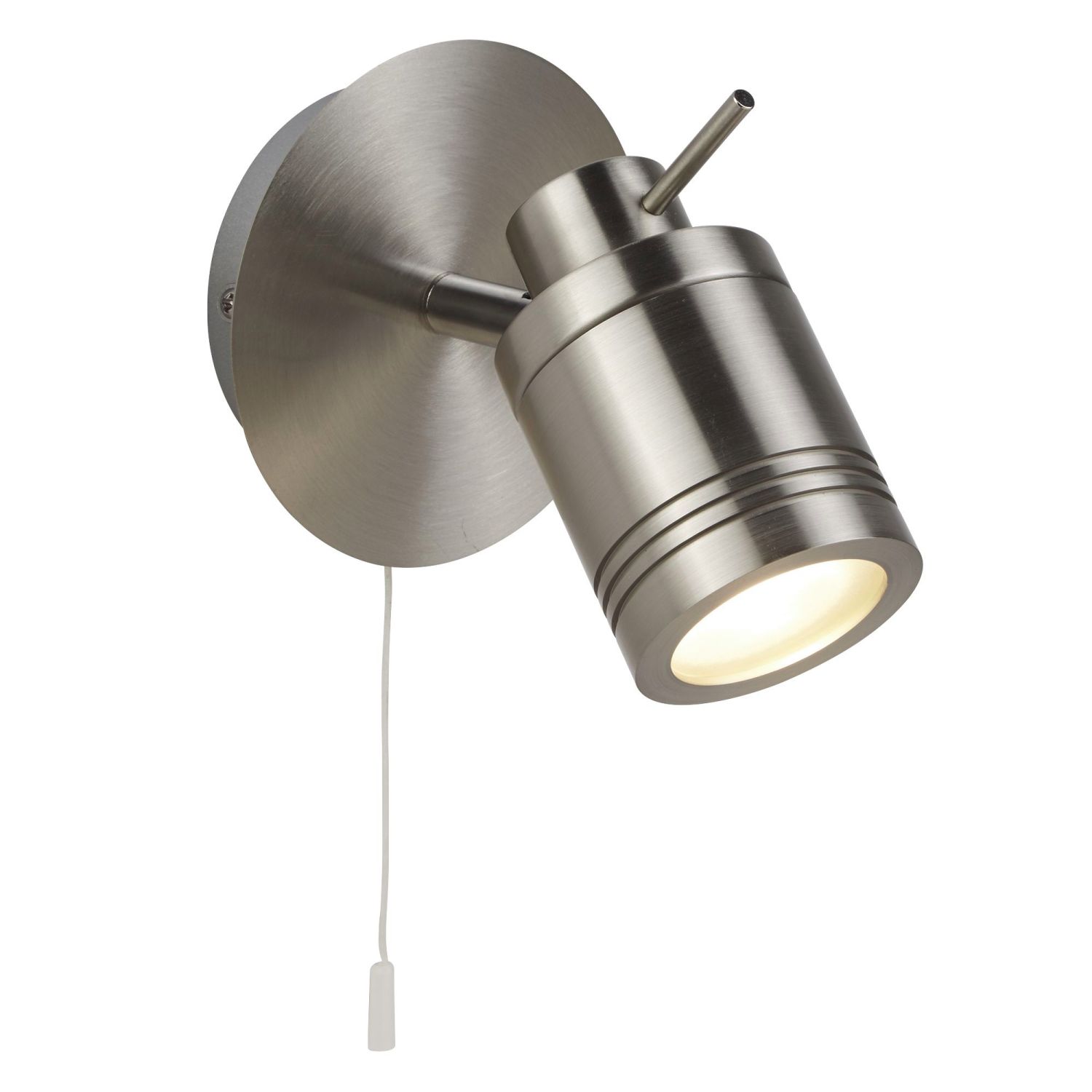 Wandlampe IP44 GU10 in Silber matt Bad mit Schalter