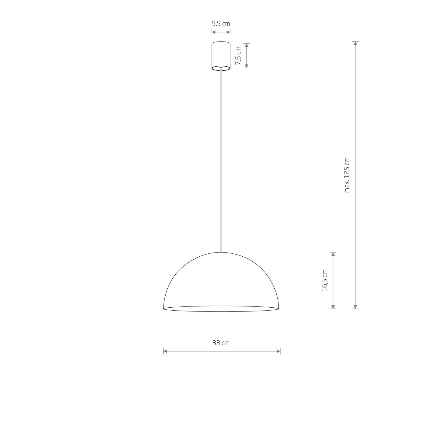 Suspension métal Ø 33 cm Blanc Vintage GX53 réglable