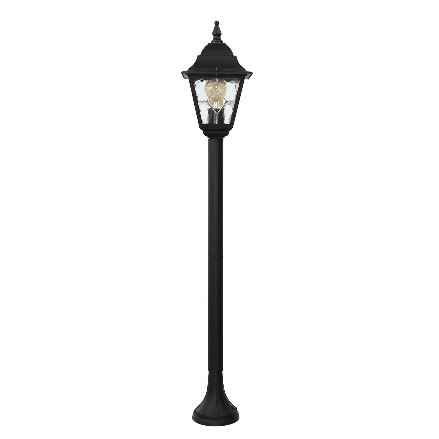 Lampe d'allée noire résistante aux intempéries H:109cm LEADWORTH