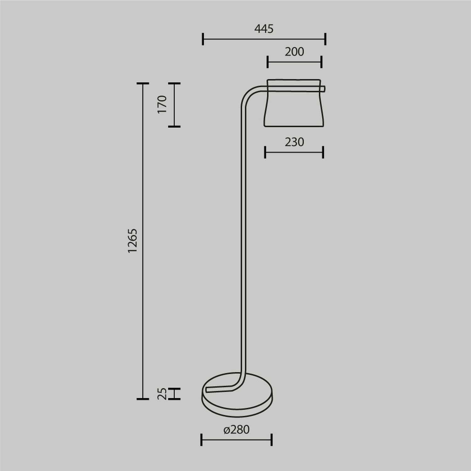 LED Stehlampe Glas Metall warmweißes Licht 3000 K