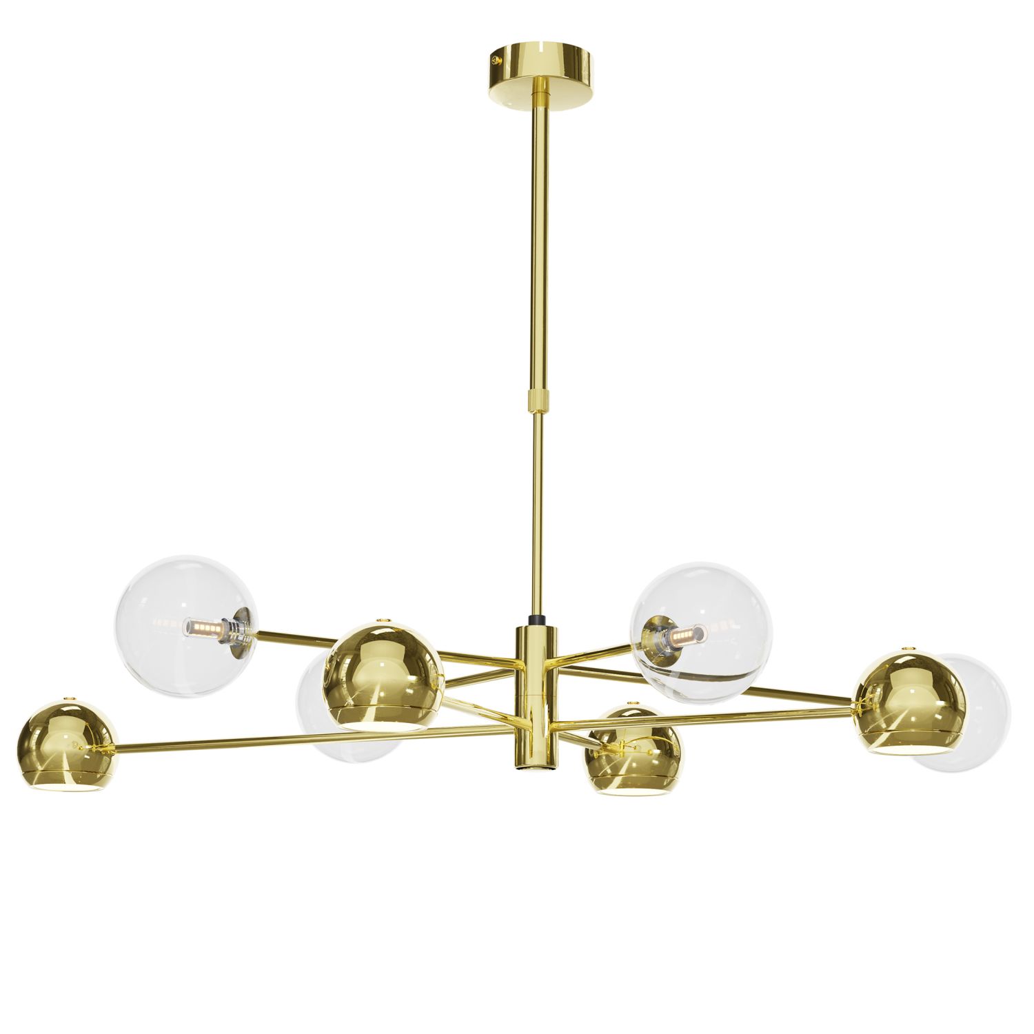 Stilvolle Deckenlampe in Gold 100 cm G9 GU10 elegant