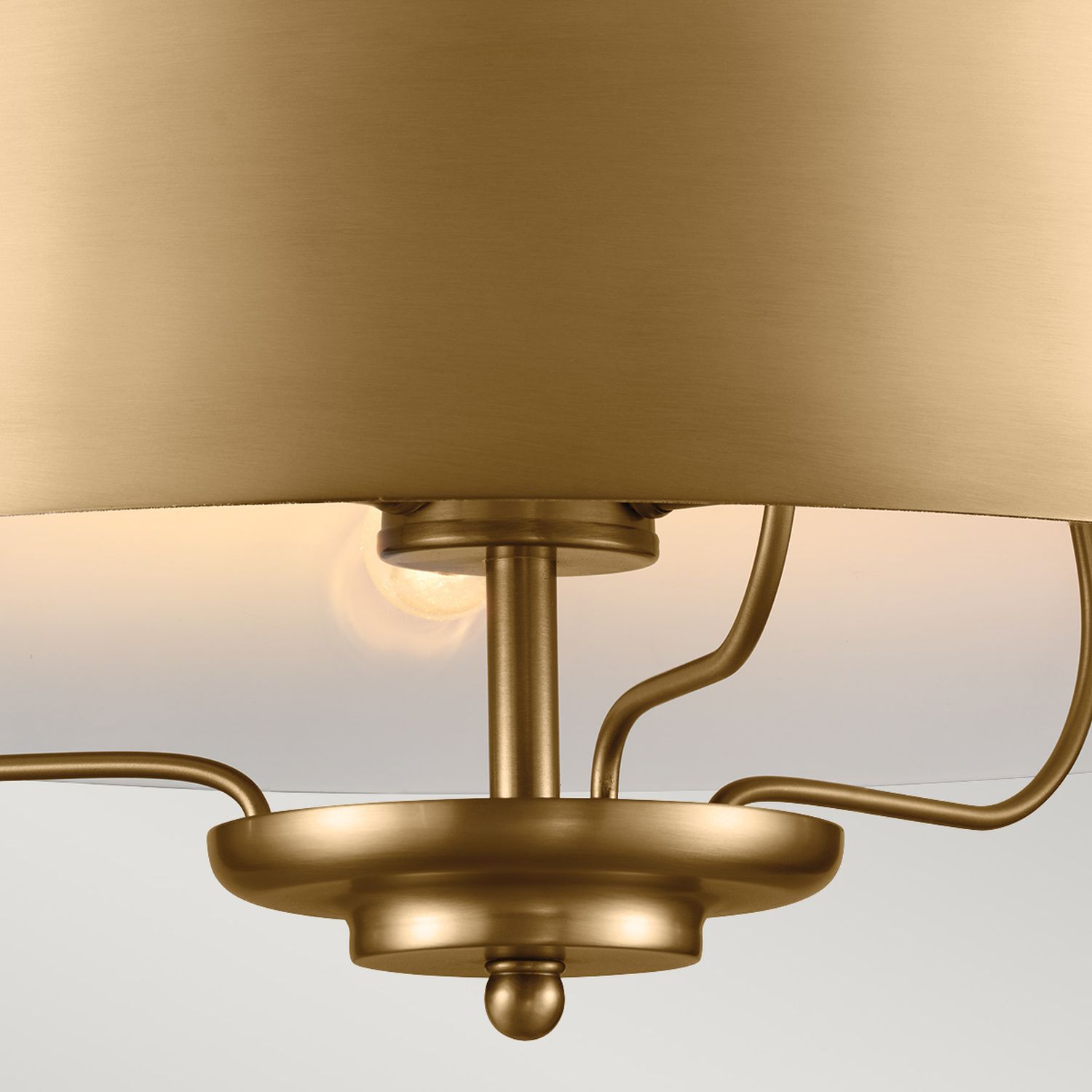 Deckenlampe verstellbar Metall H: max. 114 cm in Messing