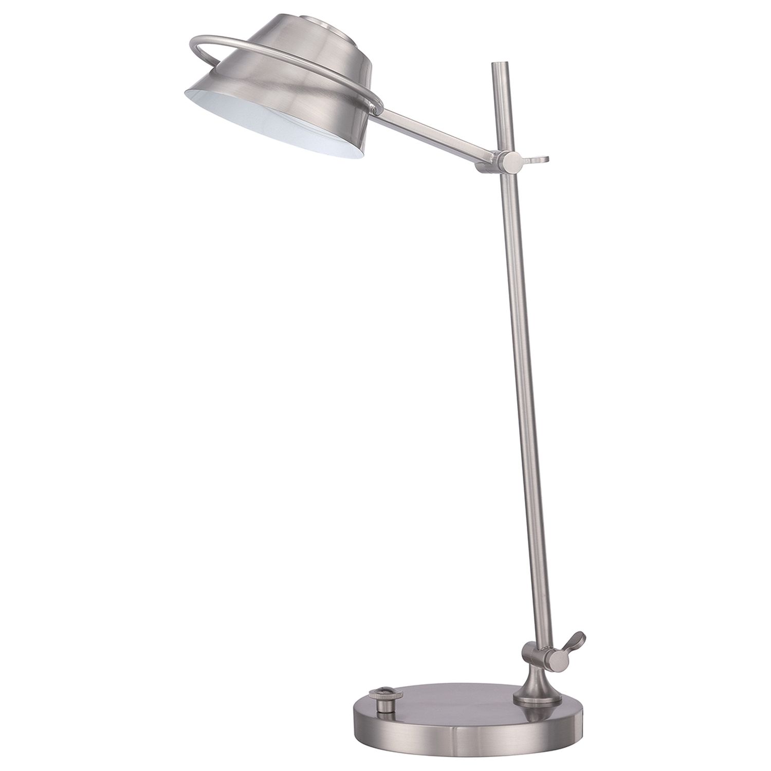 LED Schreibtischlampe dimmbar Metall in Nickel 51 cm