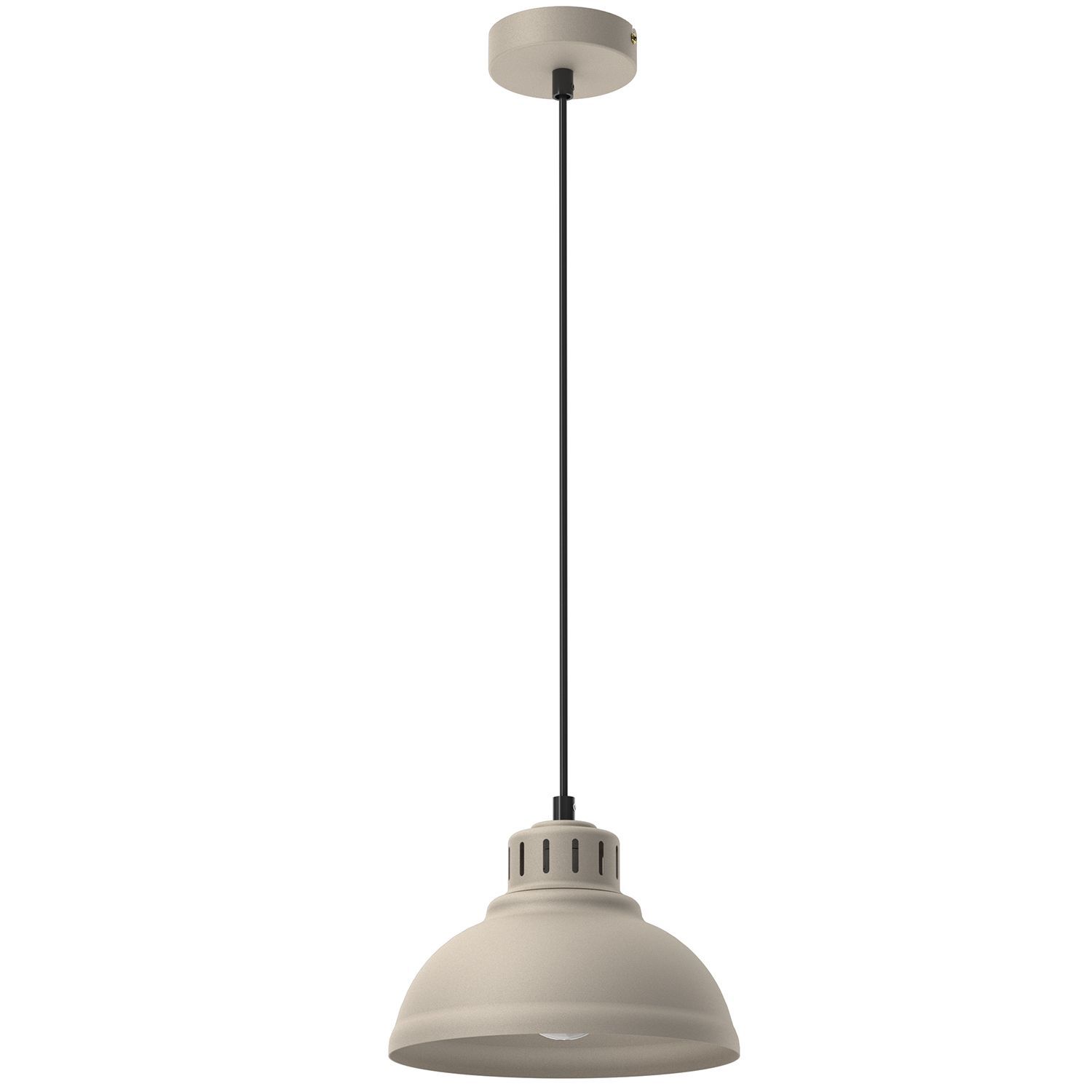 Loft Lampe à suspendre Beige Métal Ø21 cm E27 accentué