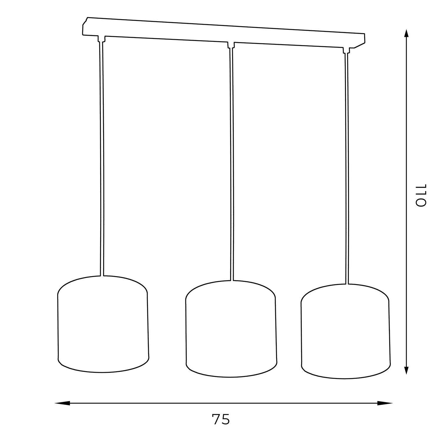 Lampe à suspendre Blanc Or Tissu Métal L:75 cm éblouissant