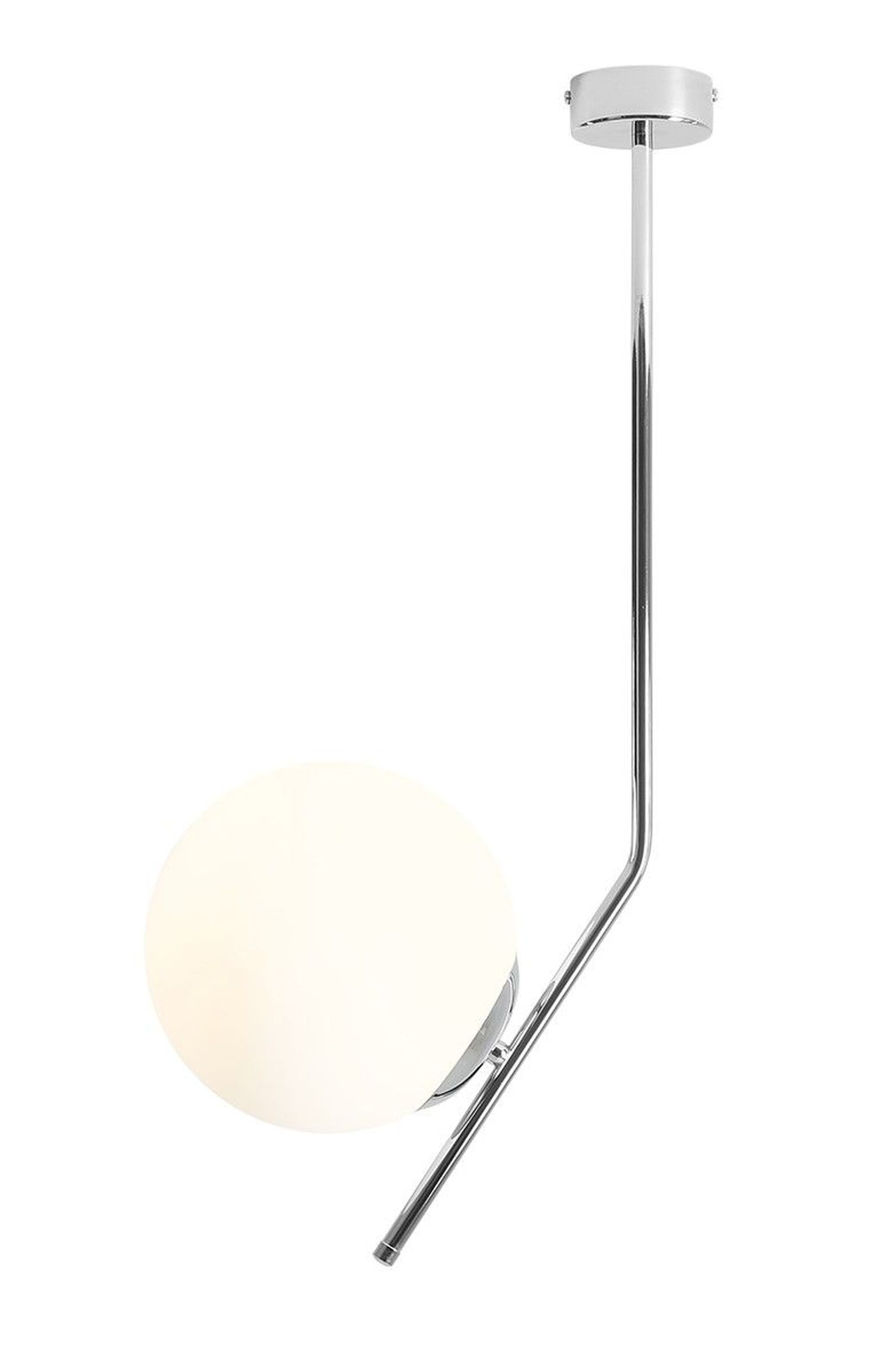 Deckenlampe Metall in Chrom Glas Kugel H:64 cm stilvoll