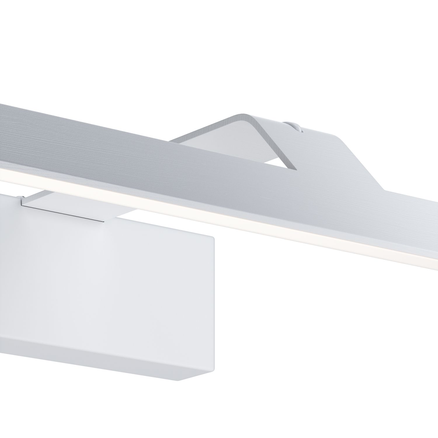 Lampe LED pour miroir métal 52 cm de large blanc allongé