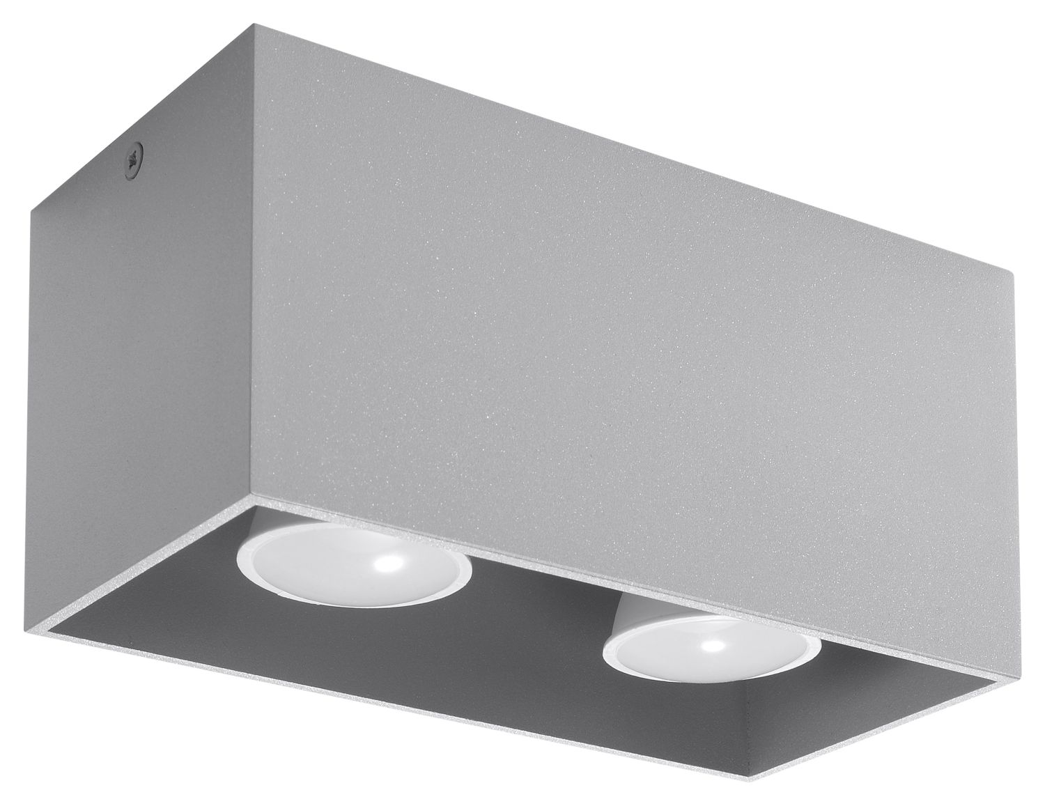 Deckenlampe Spot Aluminium eckig B:20cm Grau Modern