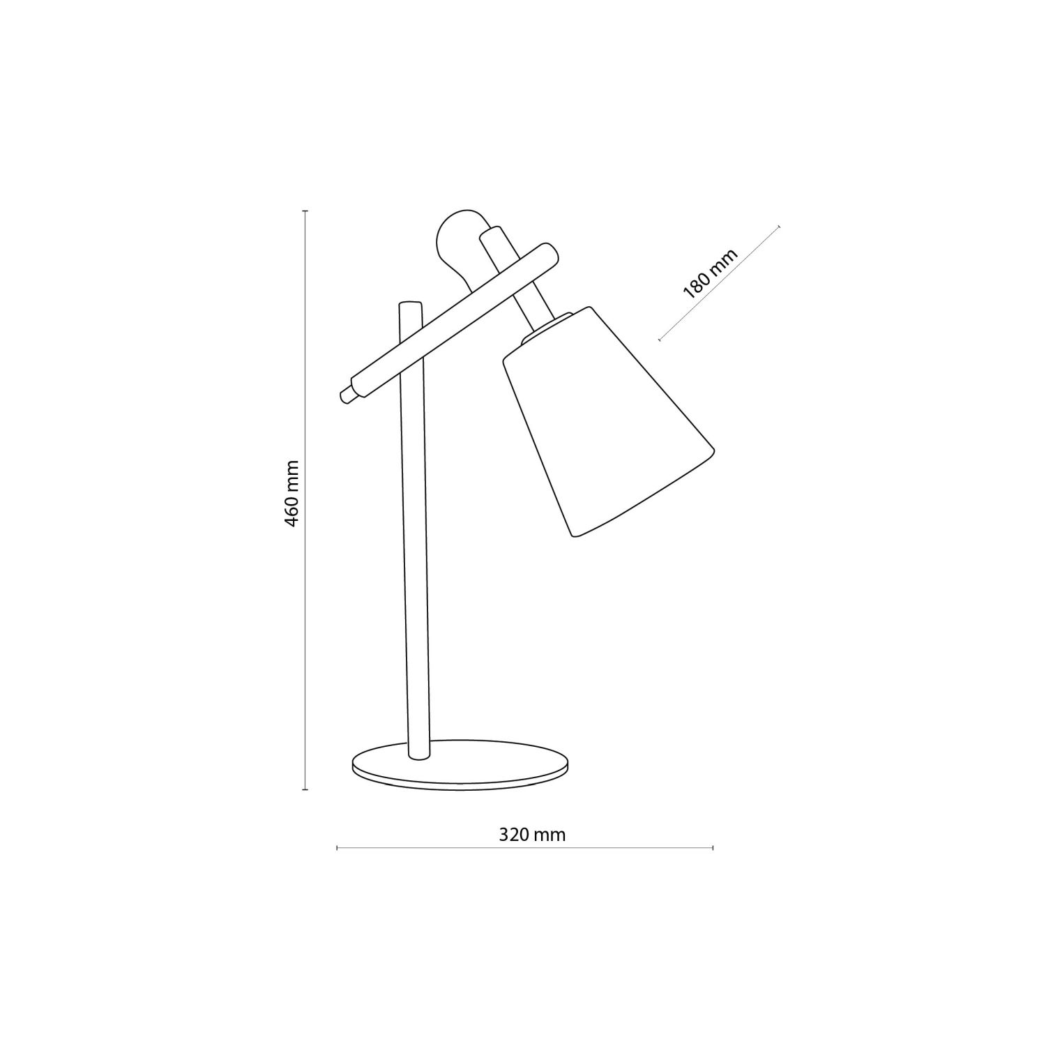 Lampe de table Scandinave Bois Lin 46 cm E27