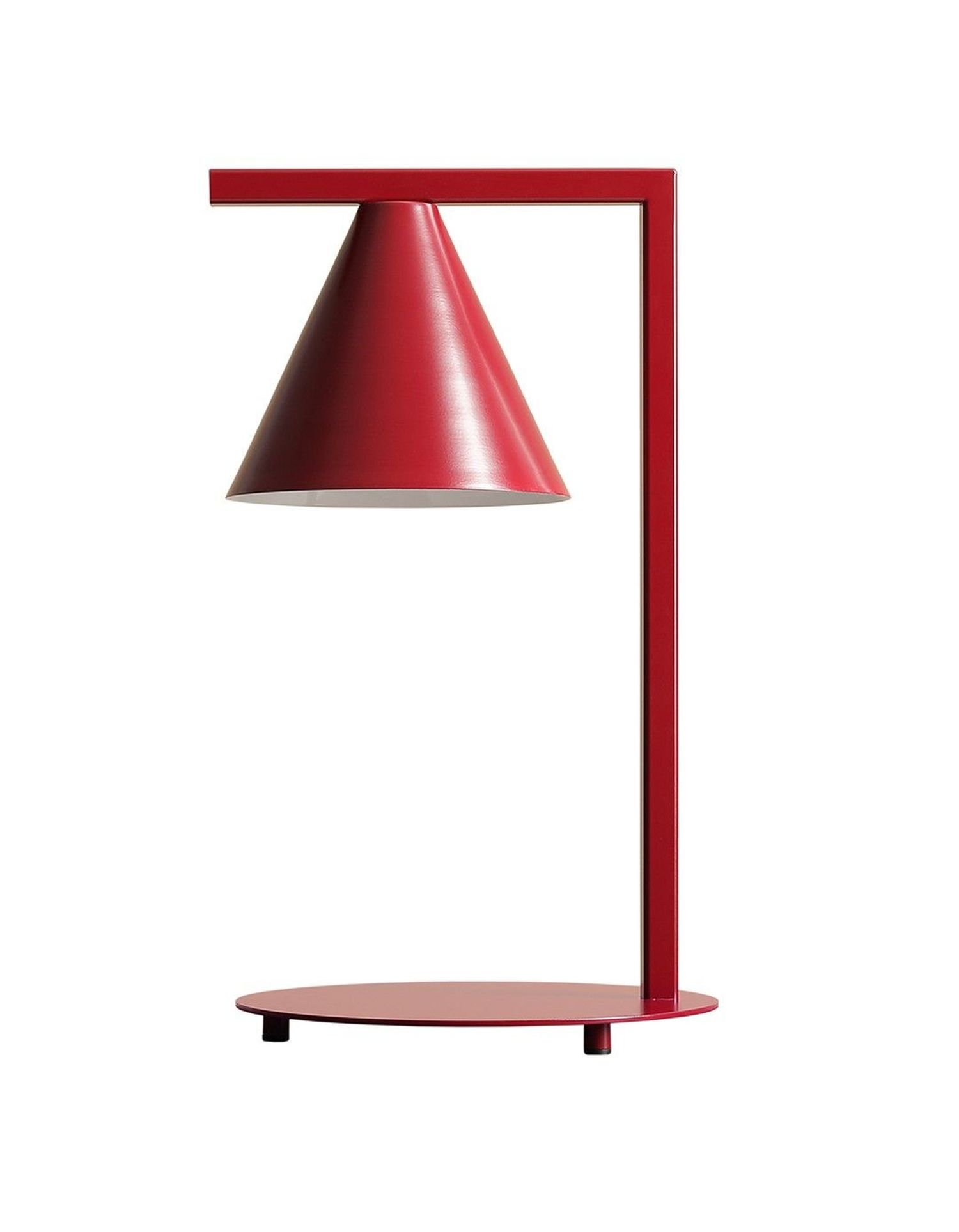 Tischleuchte Rot Metall H:40 cm E14 Kegel dekorativ