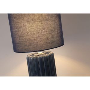 Lampe de table tissu céramique E14 51 cm bleu marine