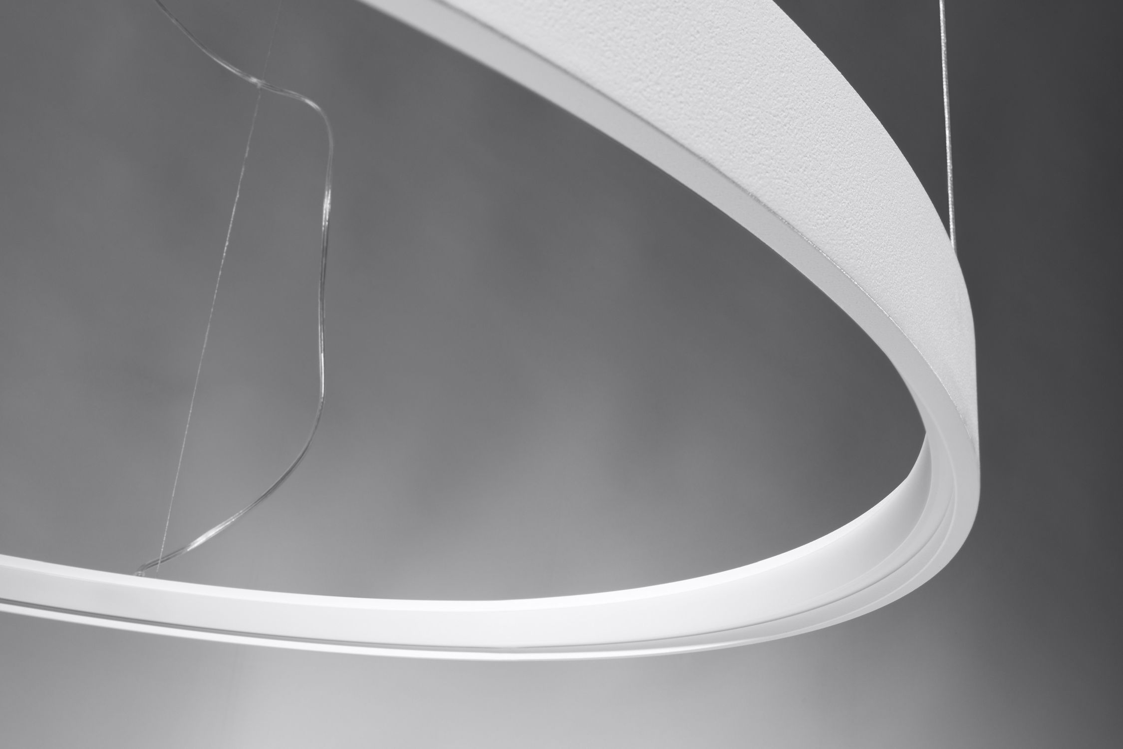 Lustre LED Ring Ø 55 cm 4000 K Moderne Métal Blanc