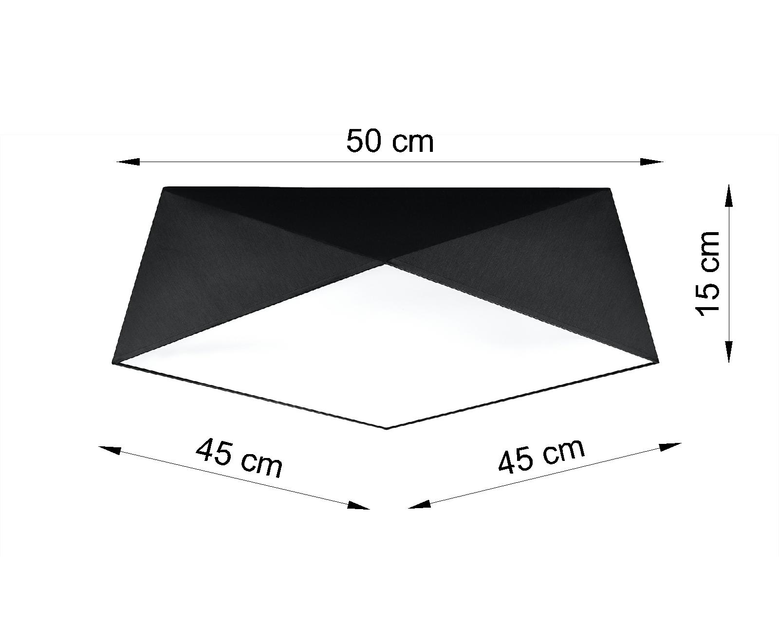 Schwarze Deckenlampe LYNNDIE B:50cm geometrisch 3x E27