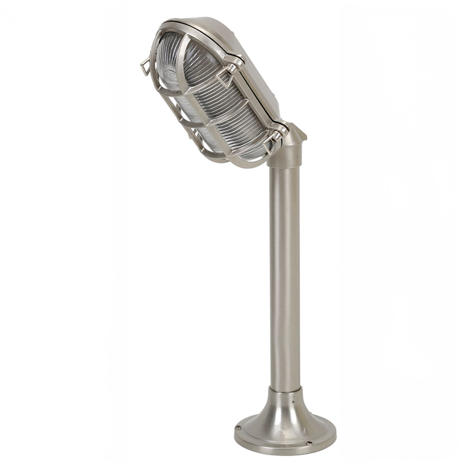 Lampe de jardin laiton H:62cm en nickel Chemin Terrasse