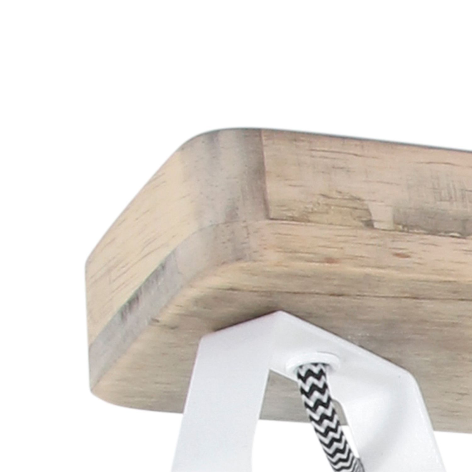 Deckenstrahler Holz Metall Weiß 59 cm E27 beweglich