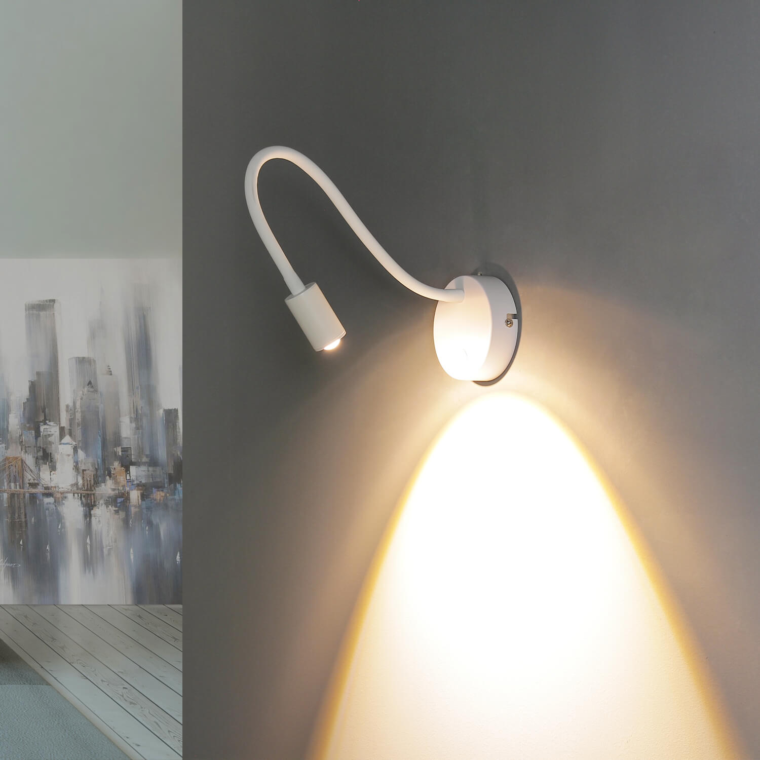 Flexible LED Wandleuchte Metall zeitloses Design