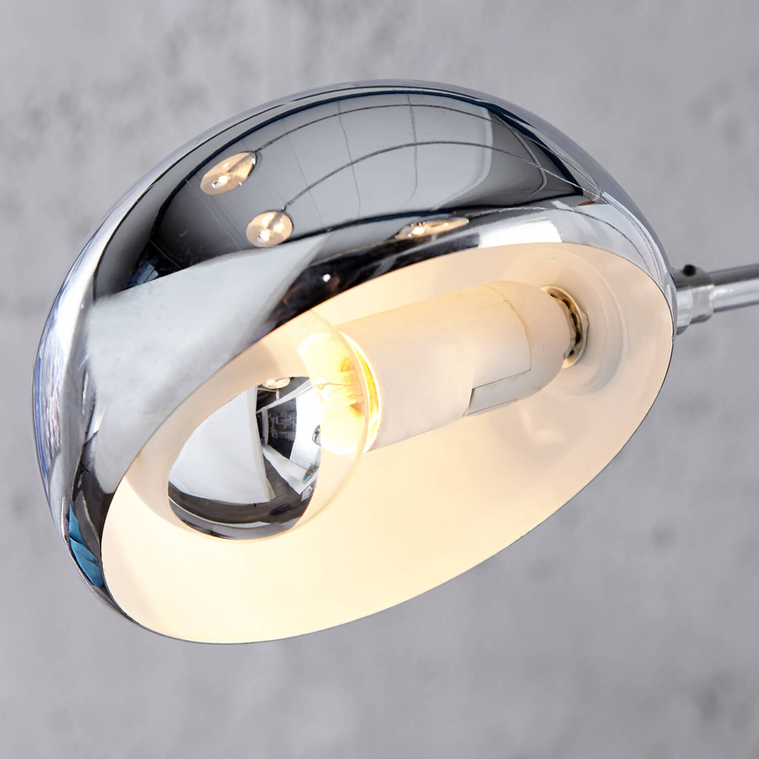 Retro Lampe Designerleuchte 200cm flexibel Silber