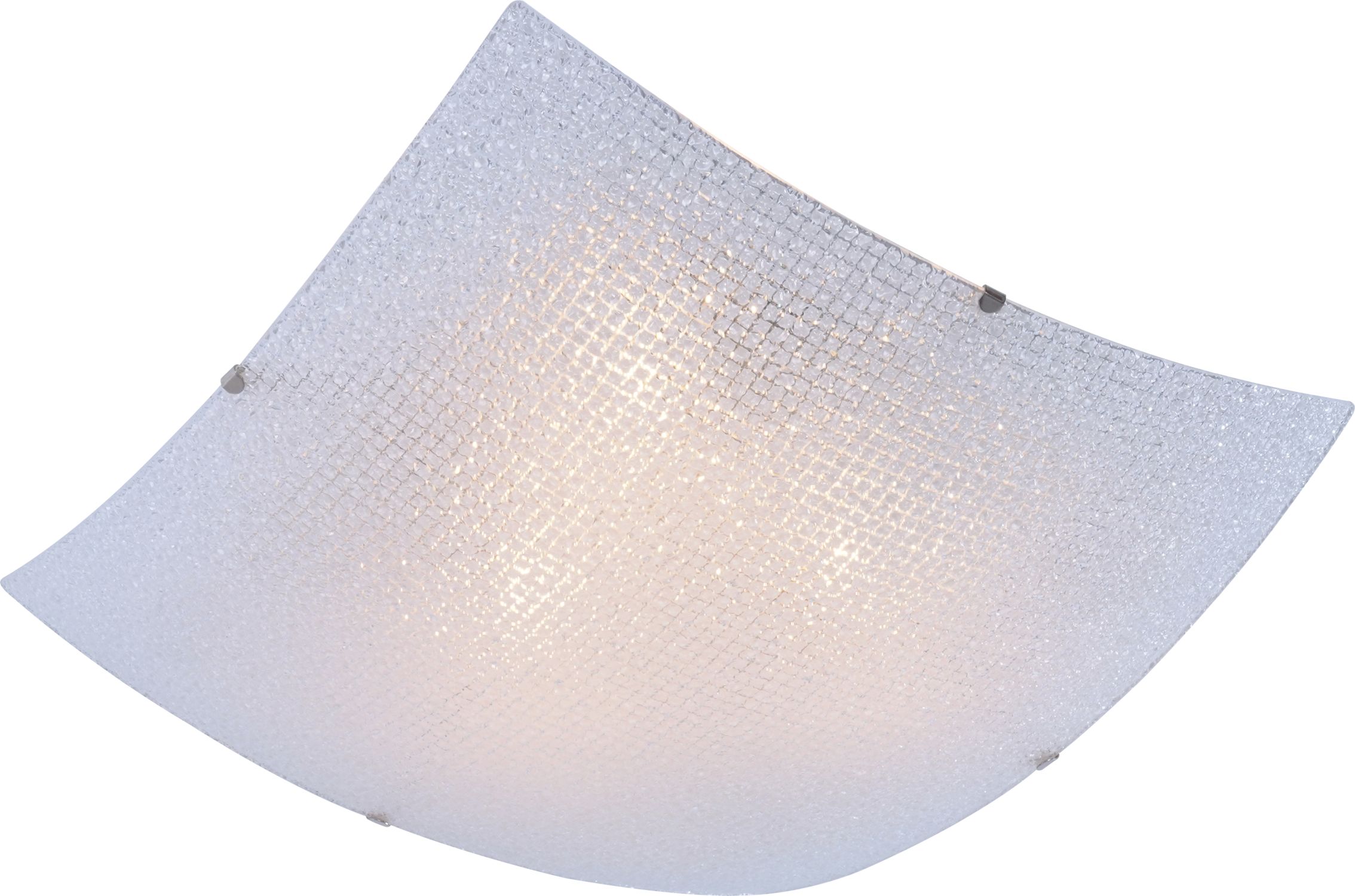 Deckenlampe Glas B: 40 cm flach Weiß blendarm für 3x E27