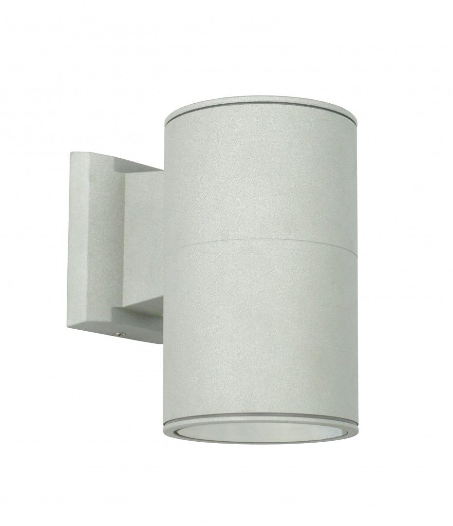 Kompakte Außenwandlampe rund IP54 Aluminium H:19cm
