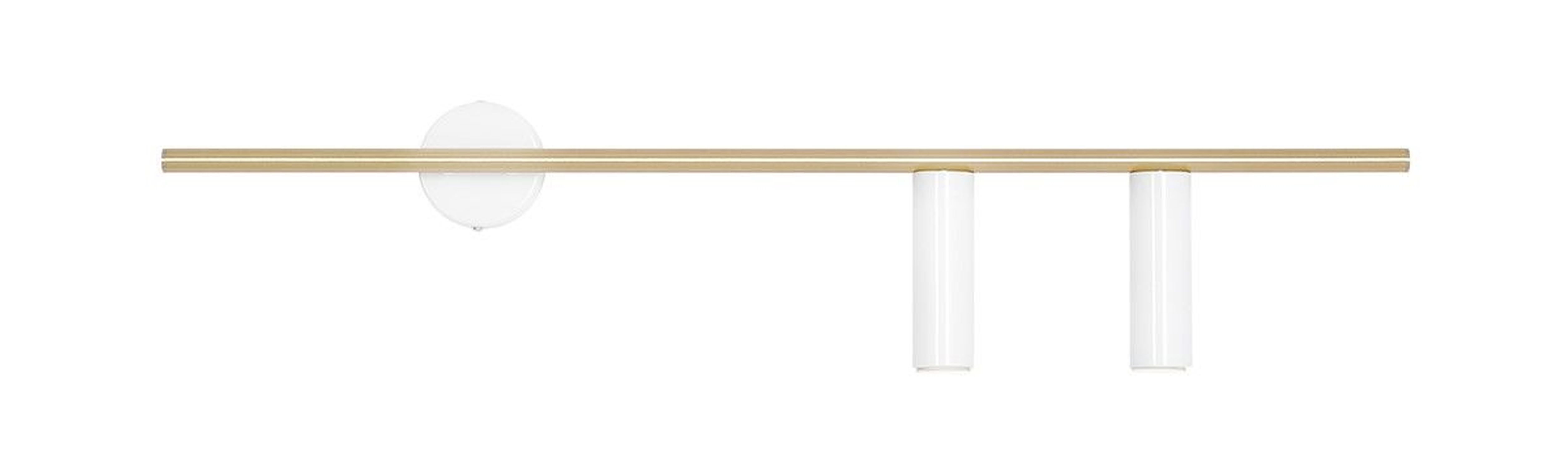 Elegante Wandlampe Metall in Messing Weiß GU10 2-flammig