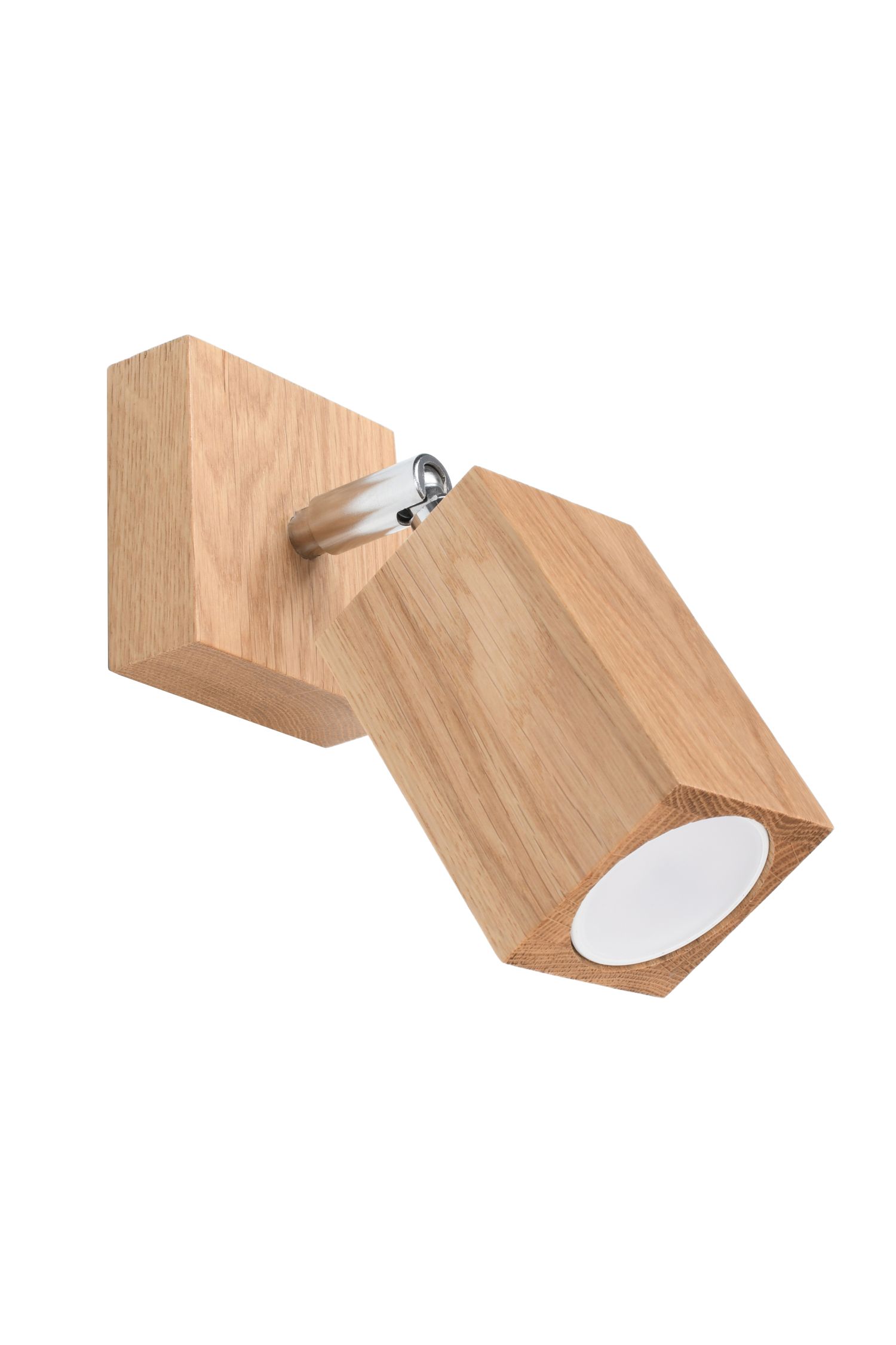 Applique murale Spot orientable GU10 carré Bois moderne