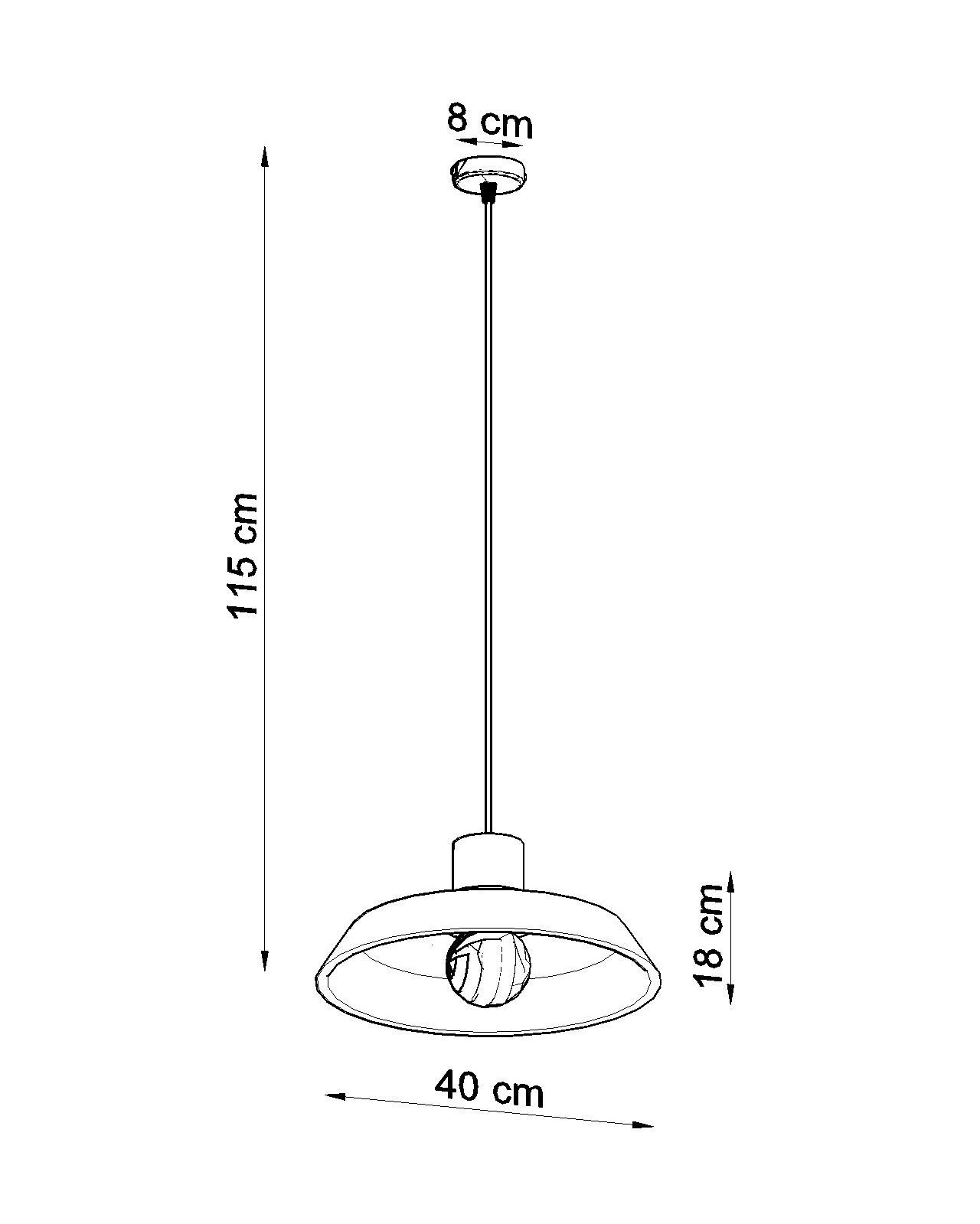 Suspension Gris Ø 40 cm Abat-jour Béton E27