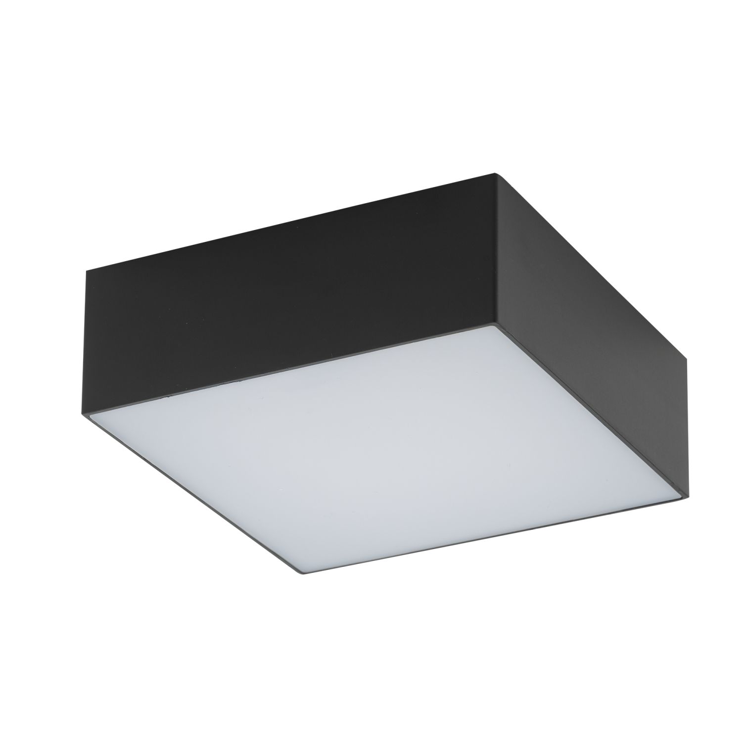 LED Deckenleuchte Schwarz 3000 K B: 11 cm klein quadratisch
