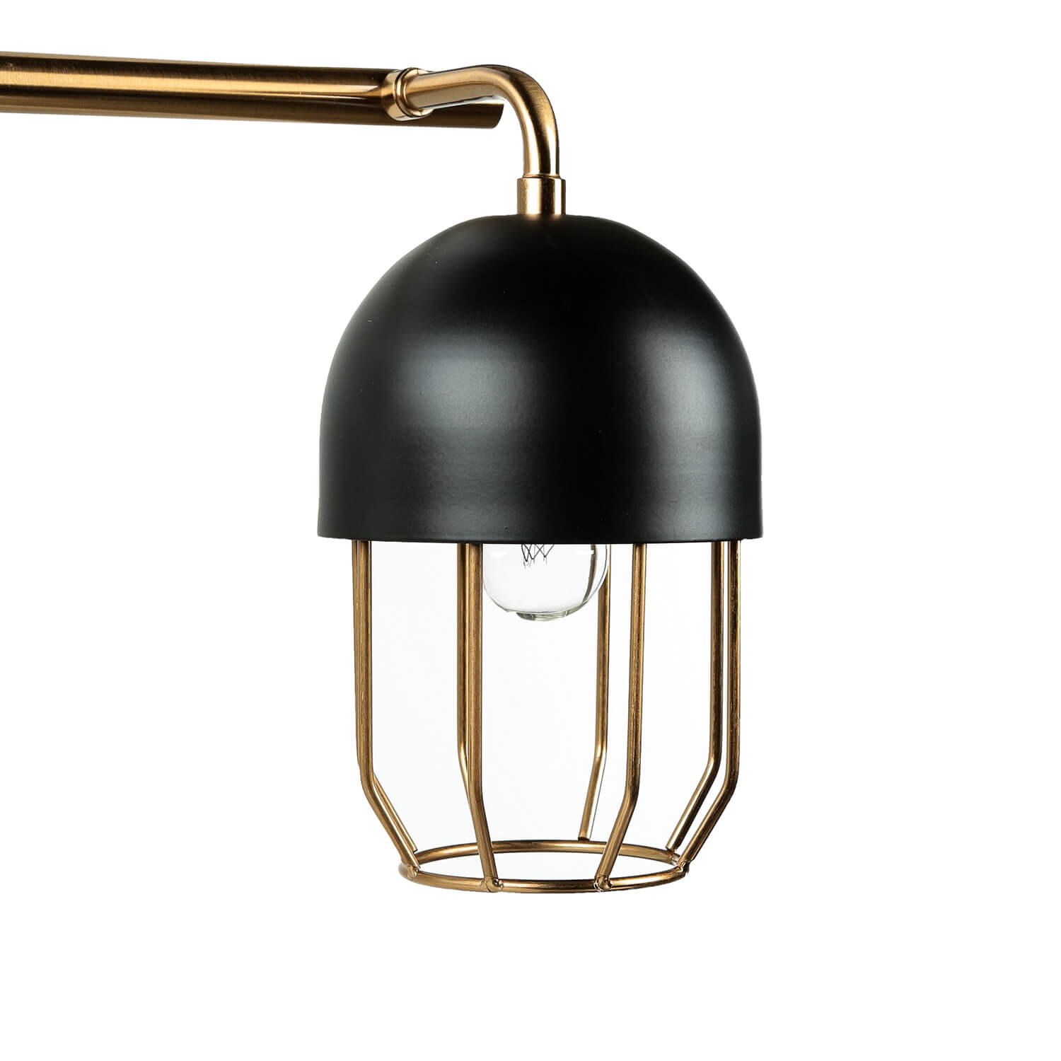 Wandlampe Schwarz Gold groß 4x E14 Metall Loft Design