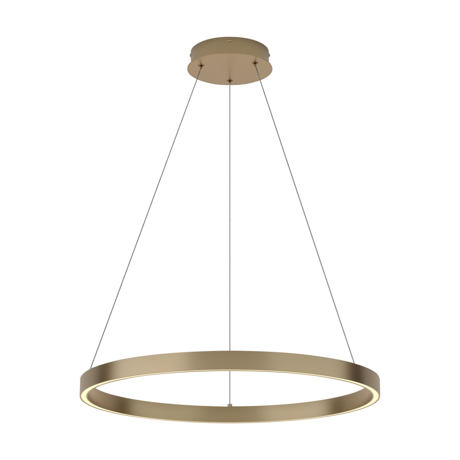 Lustre LED aluminium rond Ø 60 cm H : max. 120 cm