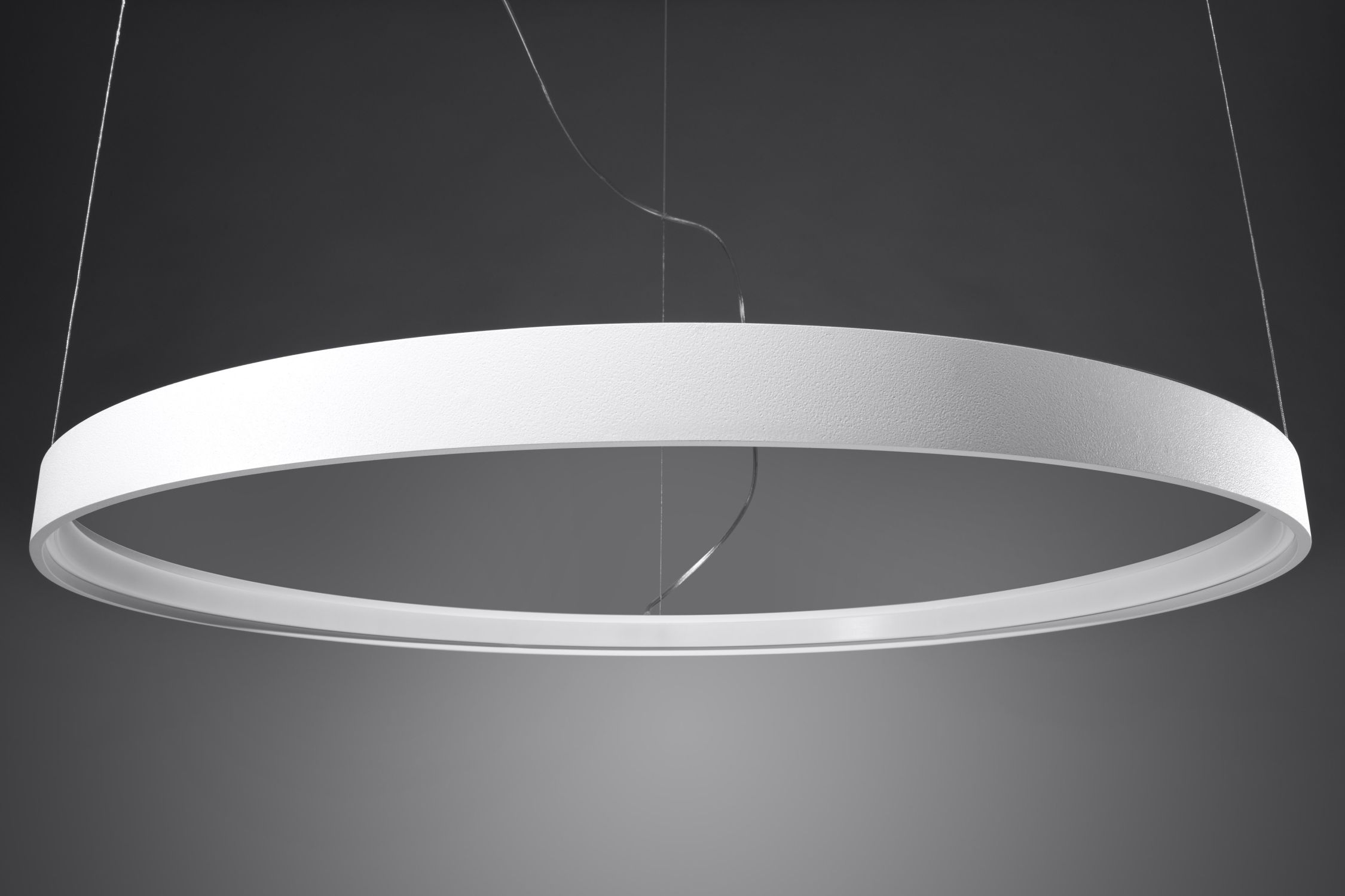 LED Kronleuchter Ring Ø 55 cm 4000 K Modern Metall Weiß