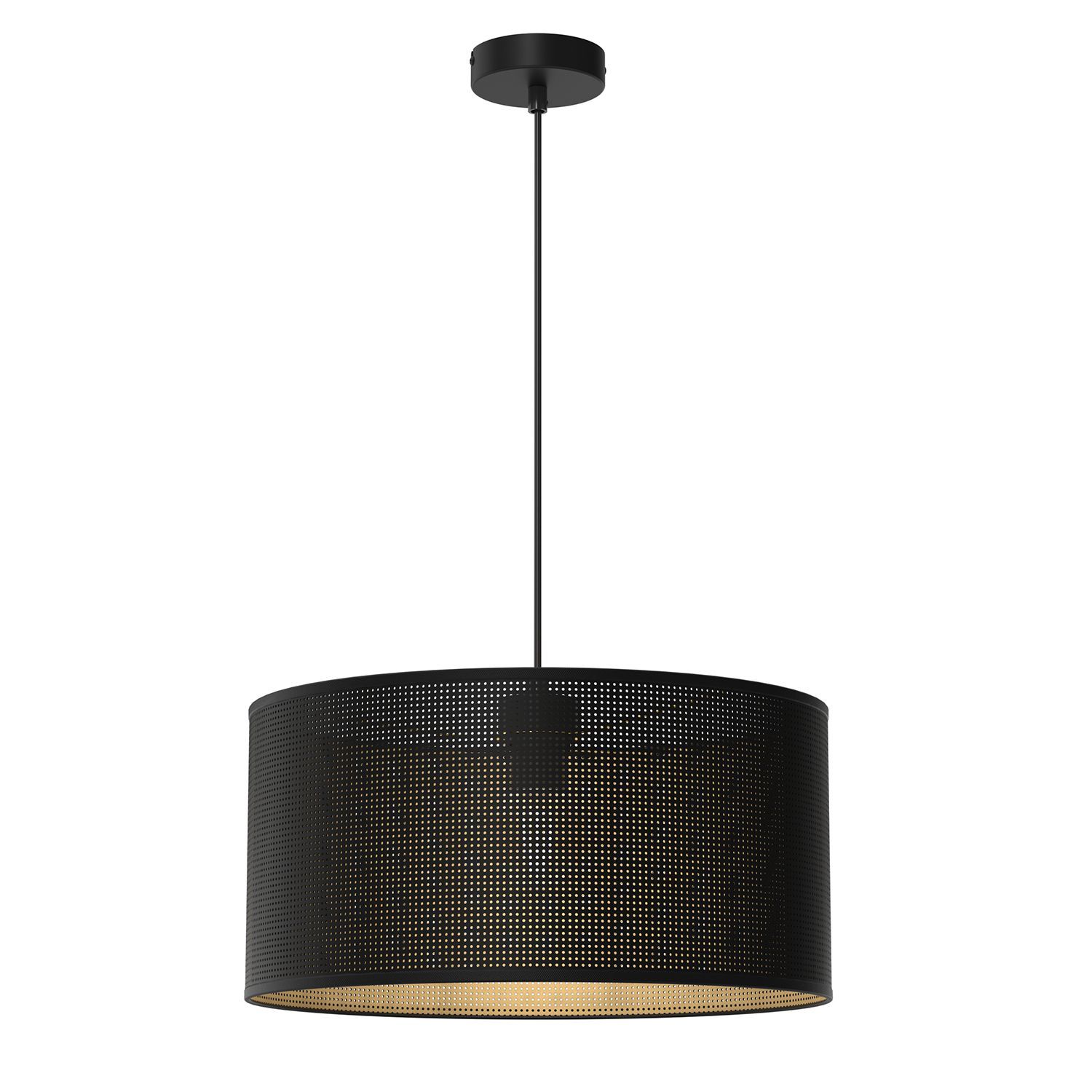 Loft Lampe à suspendre en noir or E27 Ø40 cm rond métal