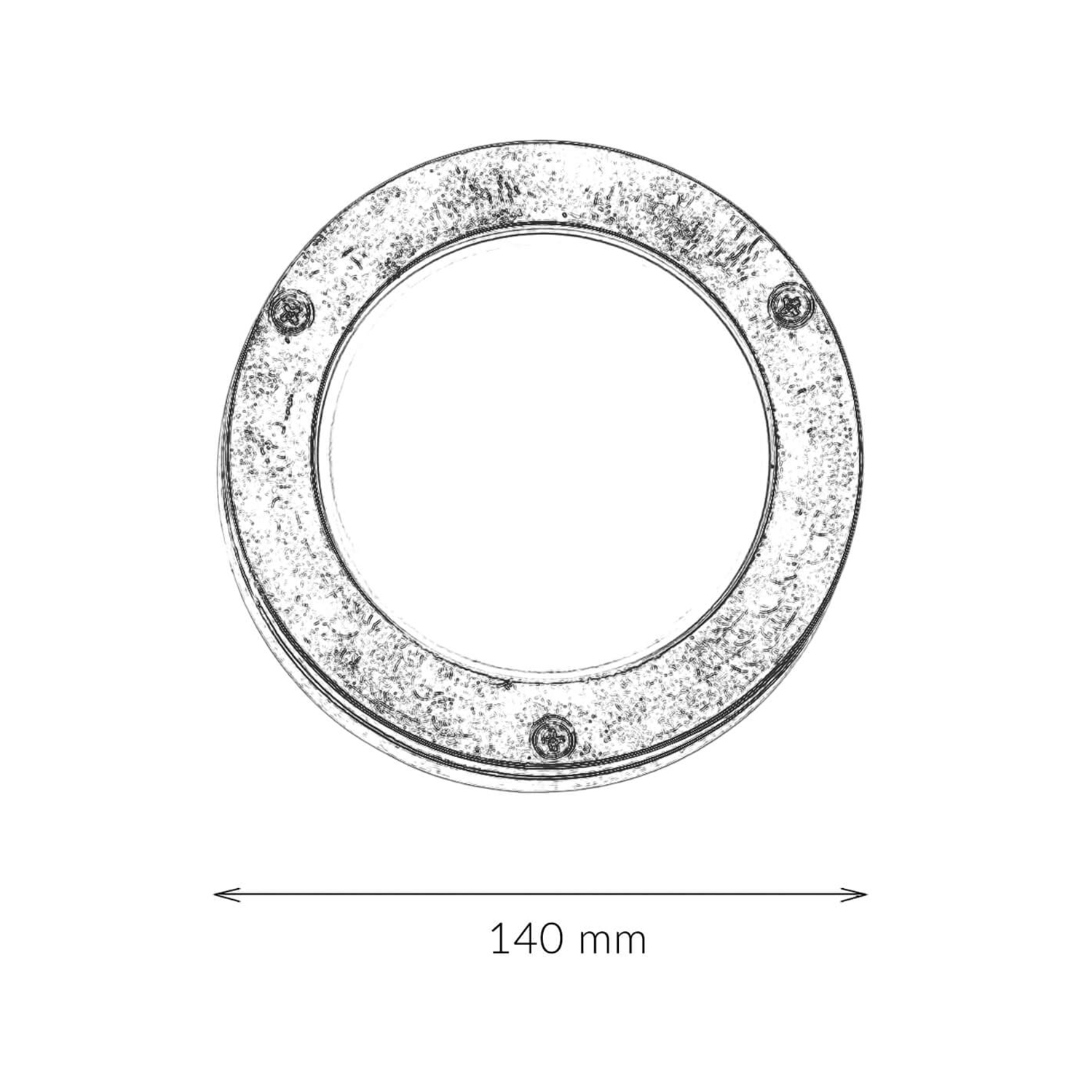 Runde Außenleuchte Kupfer aus Messing G9 Ø14cm