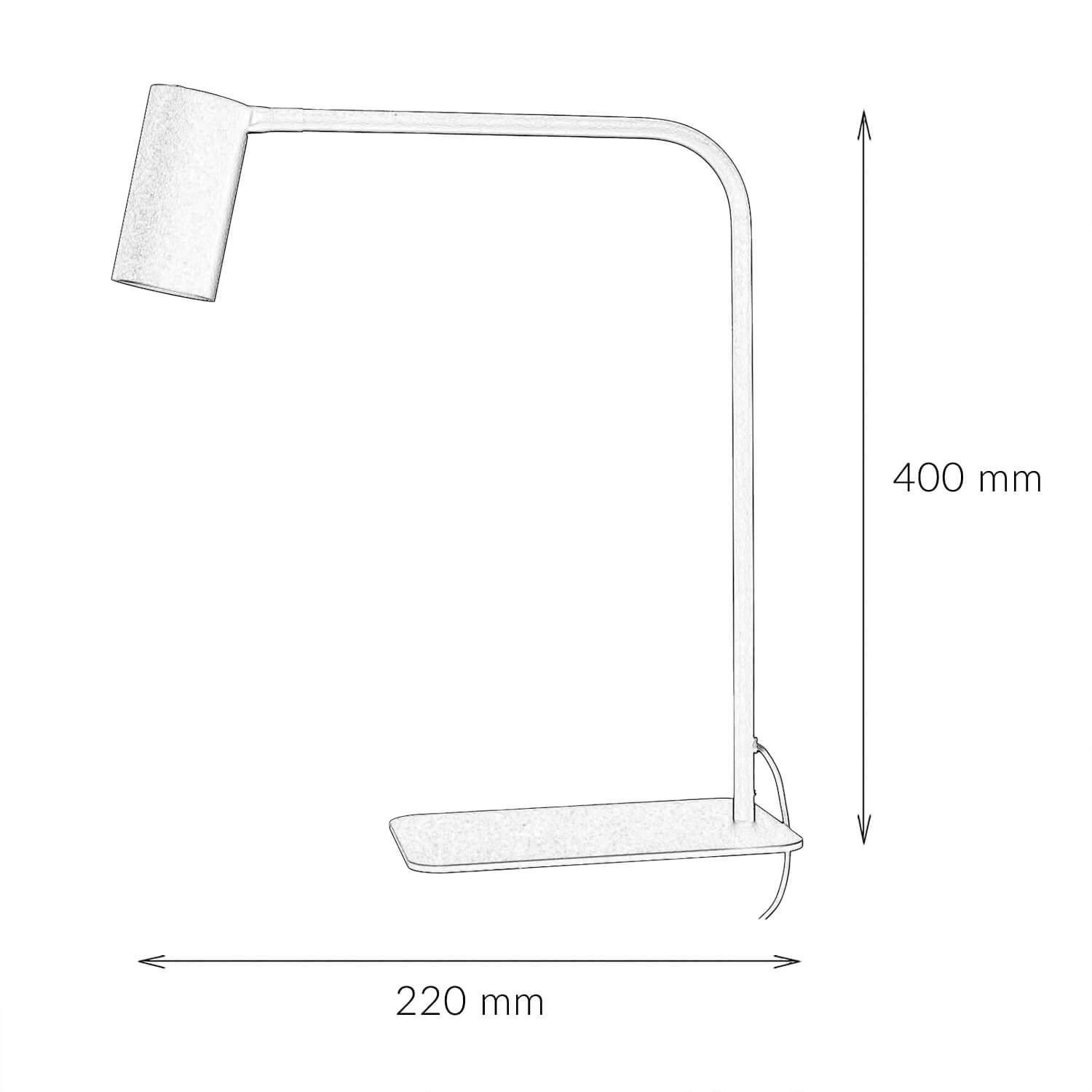 Lampe de table ajustable Noir Métal 40cm GU10