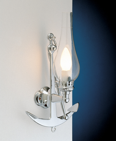 Wandlampe ANCORA Chrom Messing Maritim Badezimmer