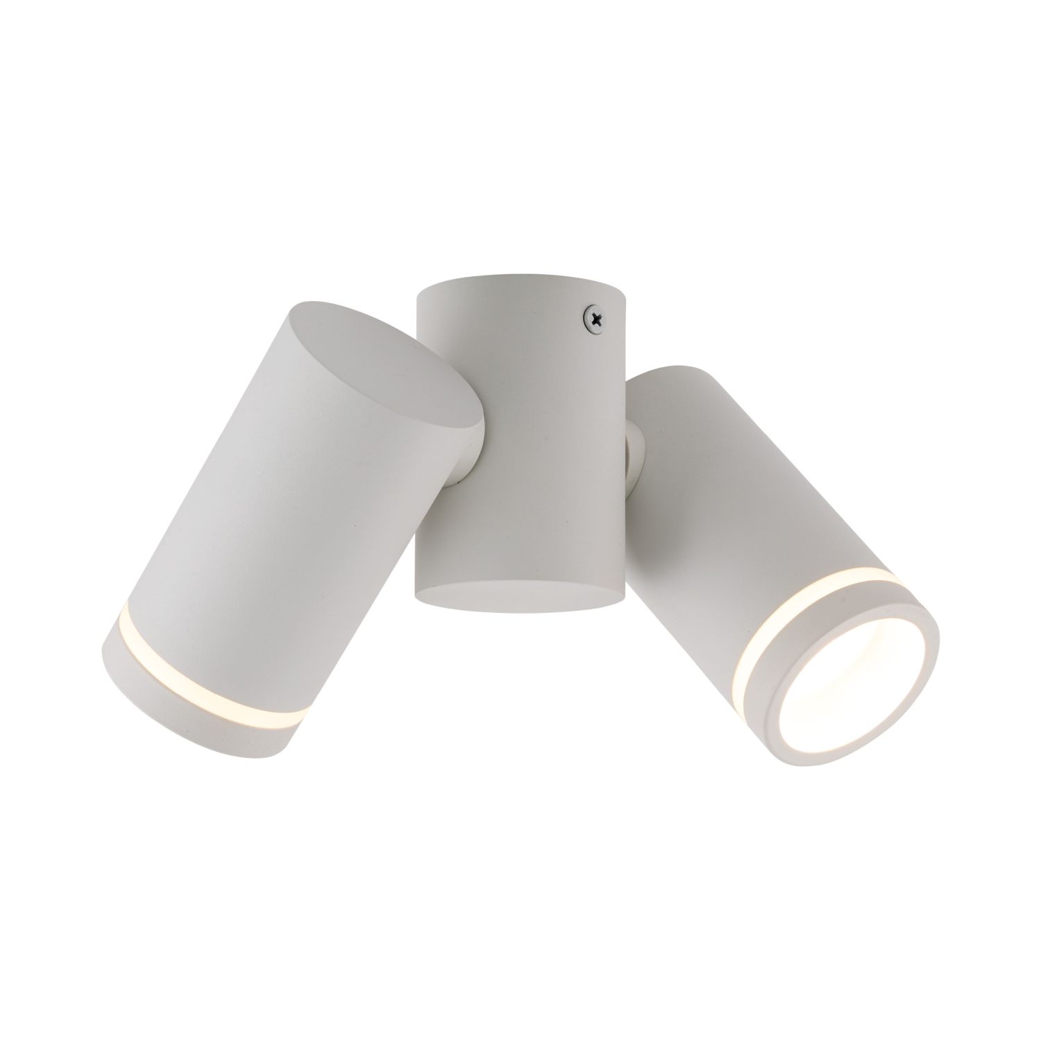 Deckenlampe Metall Weiß verstellbar L: 17 cm GU10 2-flammig