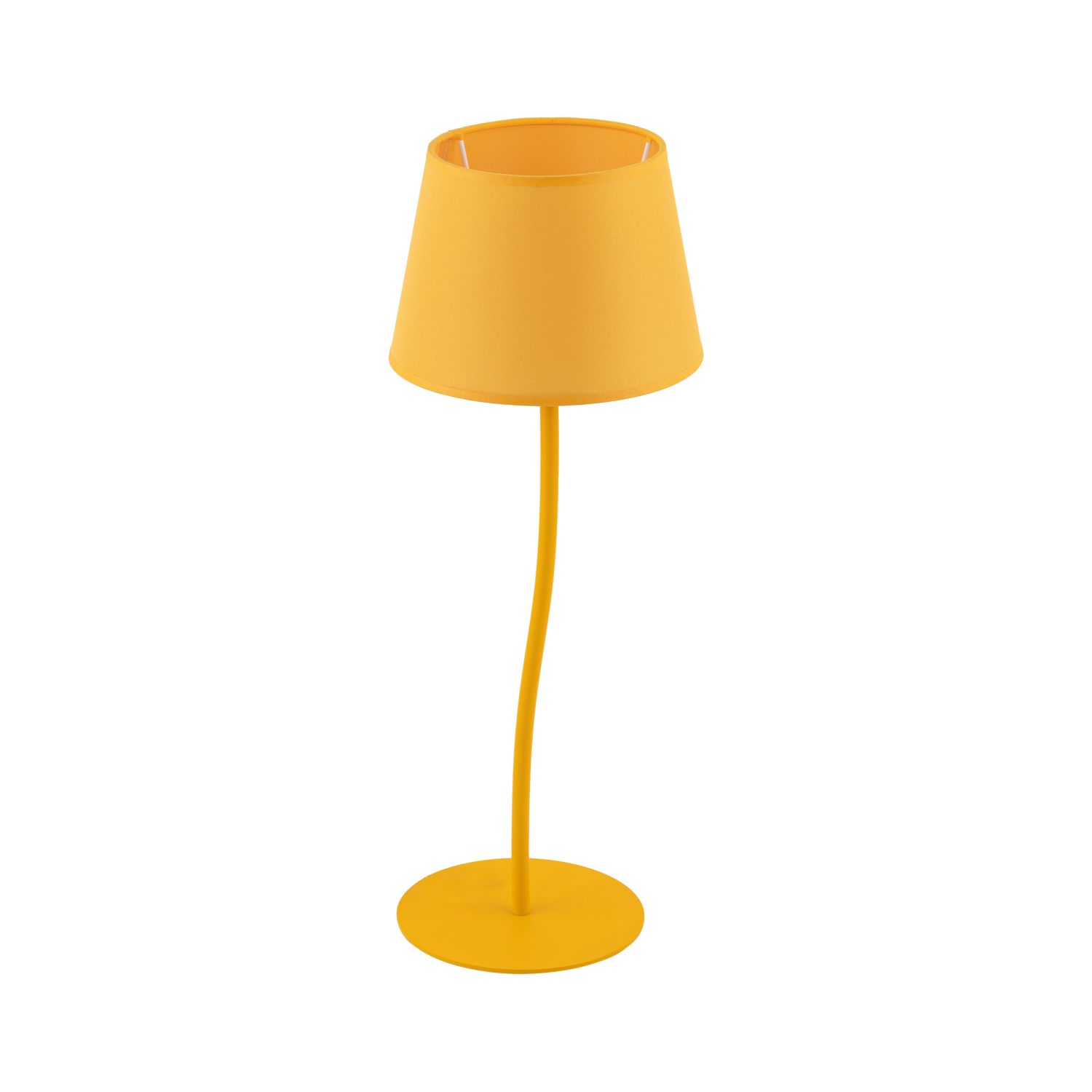 Tischleuchte Kinder Stoff Metall E27 klein H: 37 cm Gelb