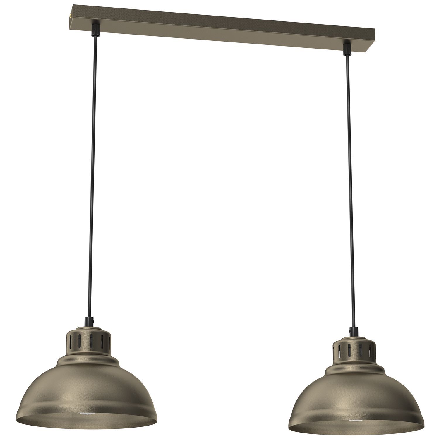 Loft Pendelleuchte in Gold Metall 65 cm E27 akzentuiert