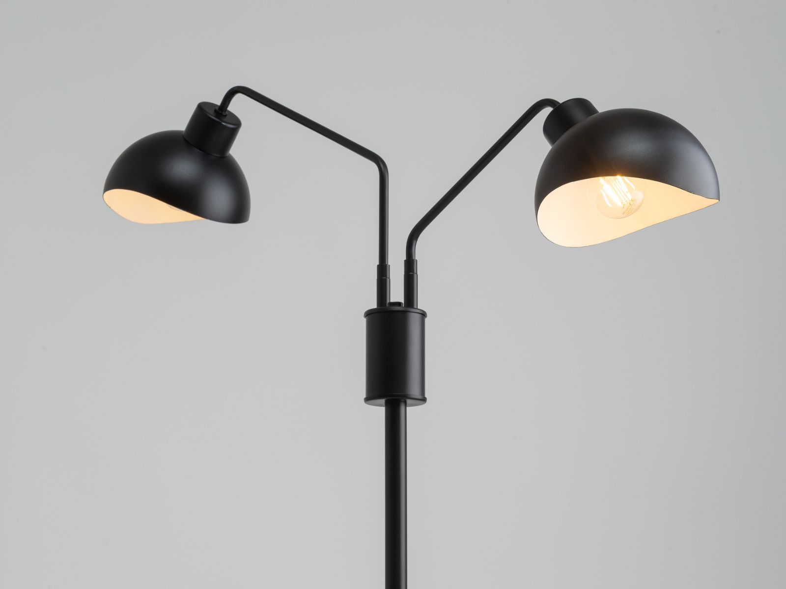 Stehlampe Schwarz Weiß Lesen H:164 cm E27 dekorativ