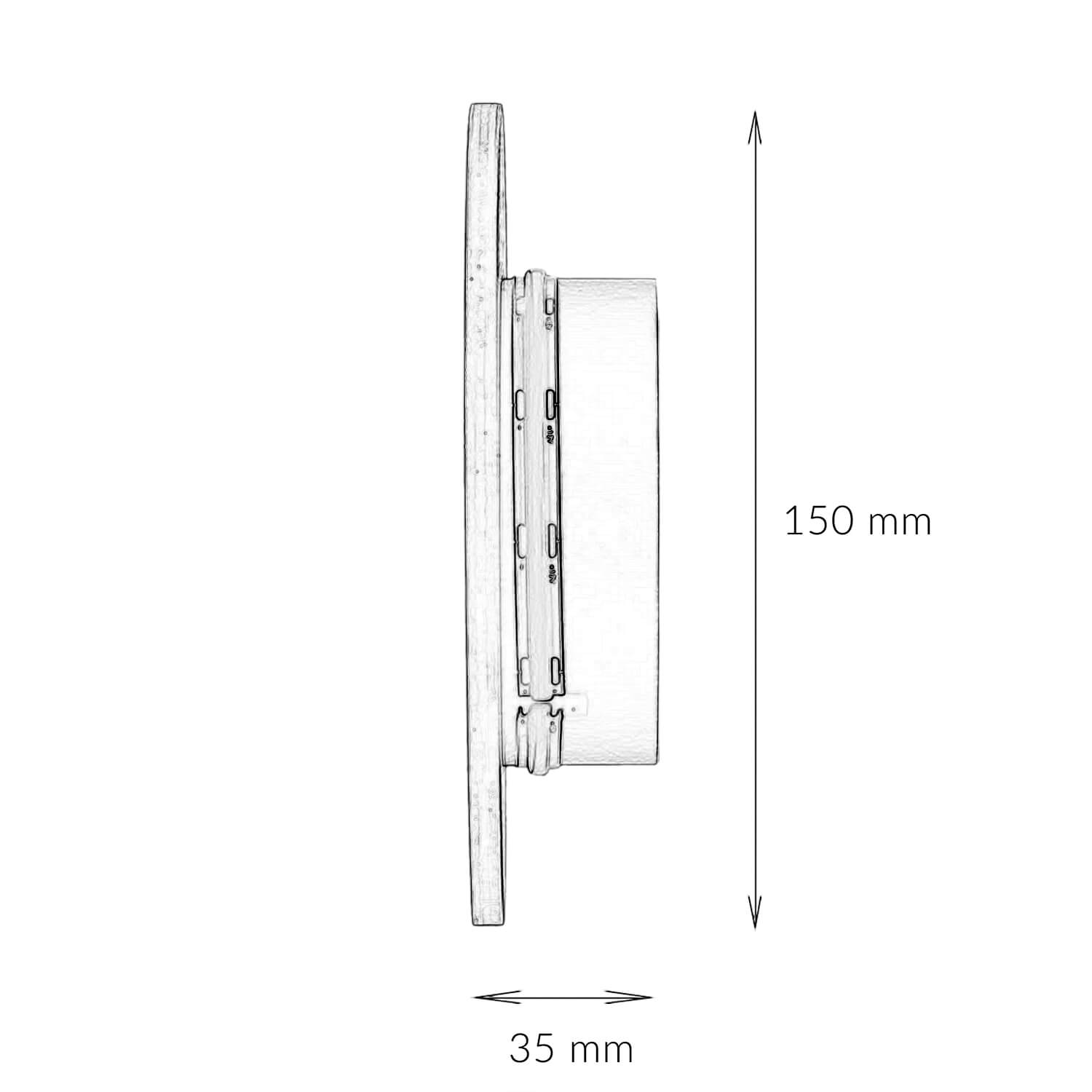 Applique LED Ø 15 cm en or 3000 K 60 lm bois métal