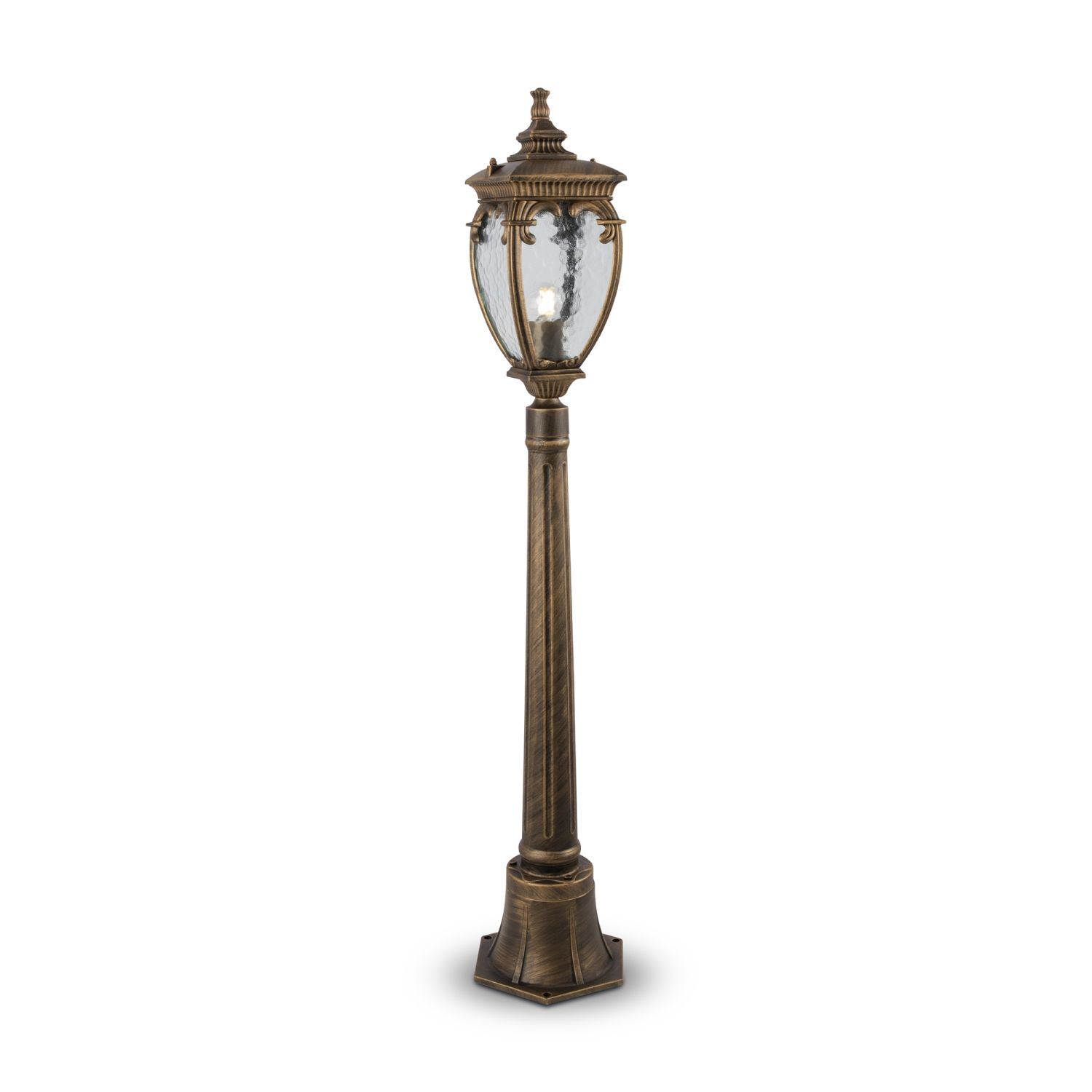 Lampadaire extérieur aluminium verre hauteur 113 cm IP44 E27