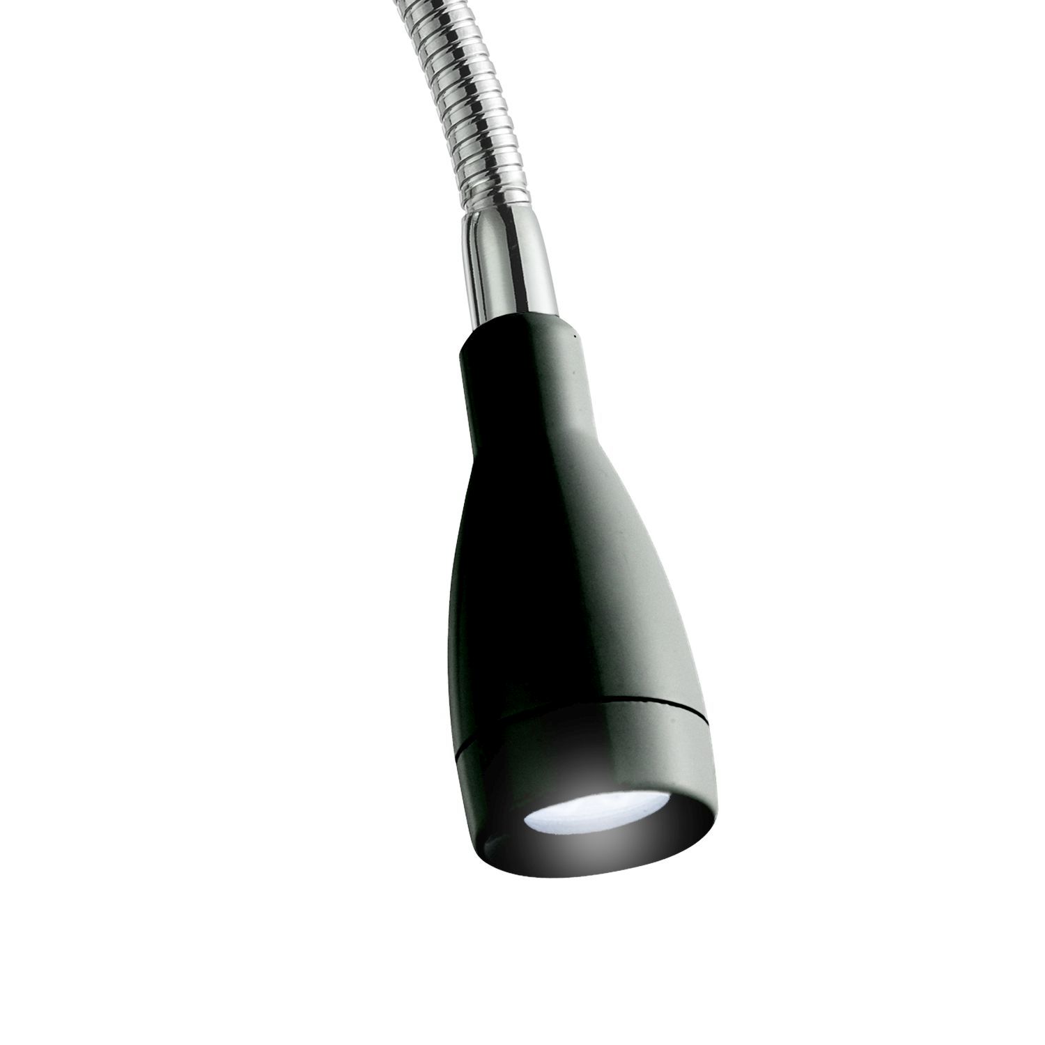 Spot mural LED avec bras flexible Interrupteur 6500 K en noir