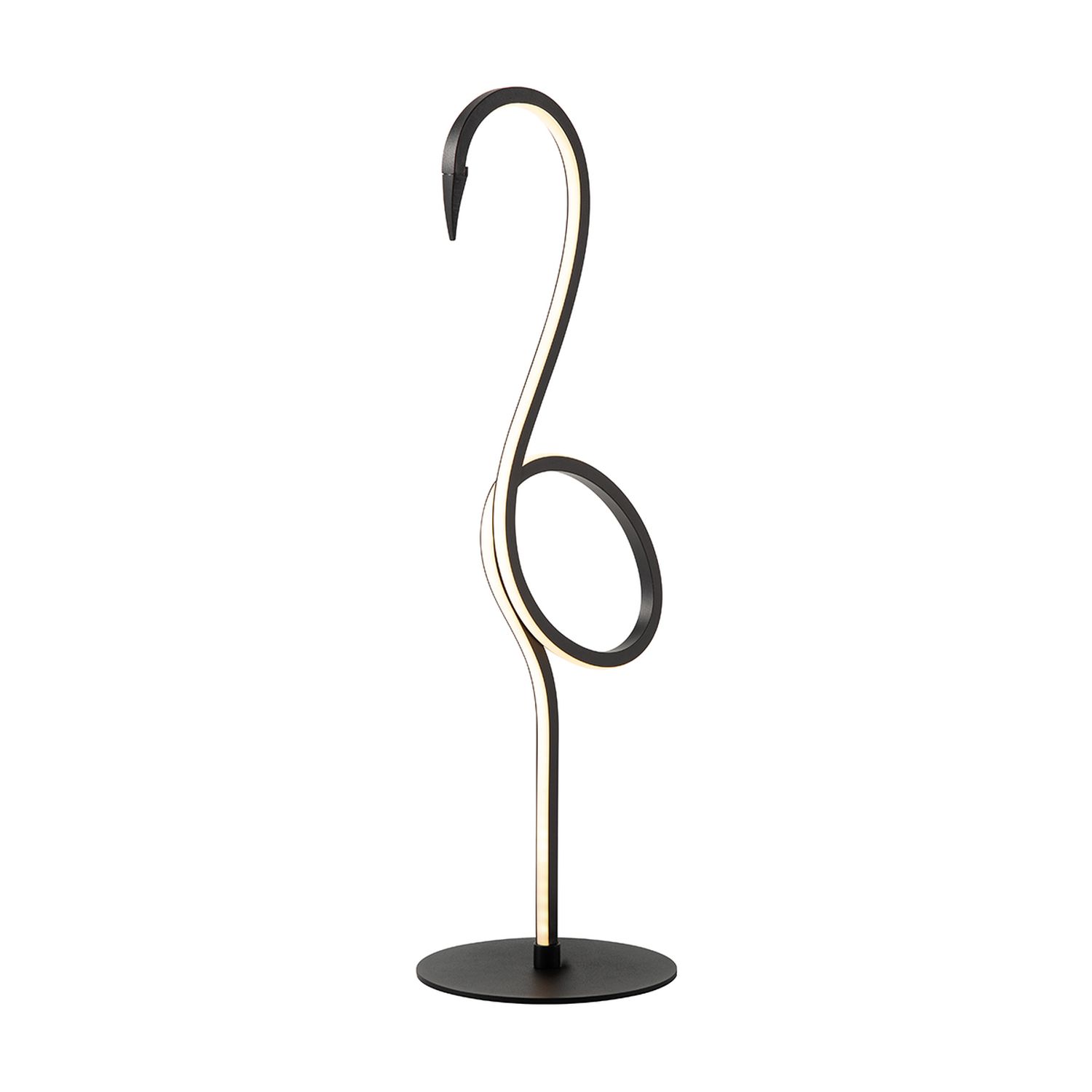 Lampe de table LED 50 cm Flamingo 3000 K noir Deko