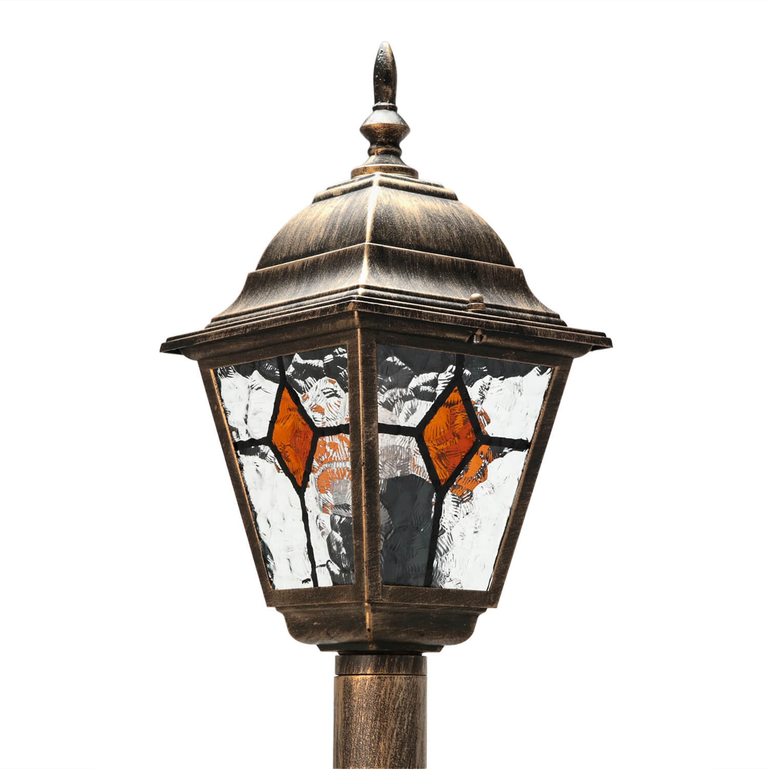 Außen Stehlampe Kupfer Antik Tiffany Stil SALZBURG