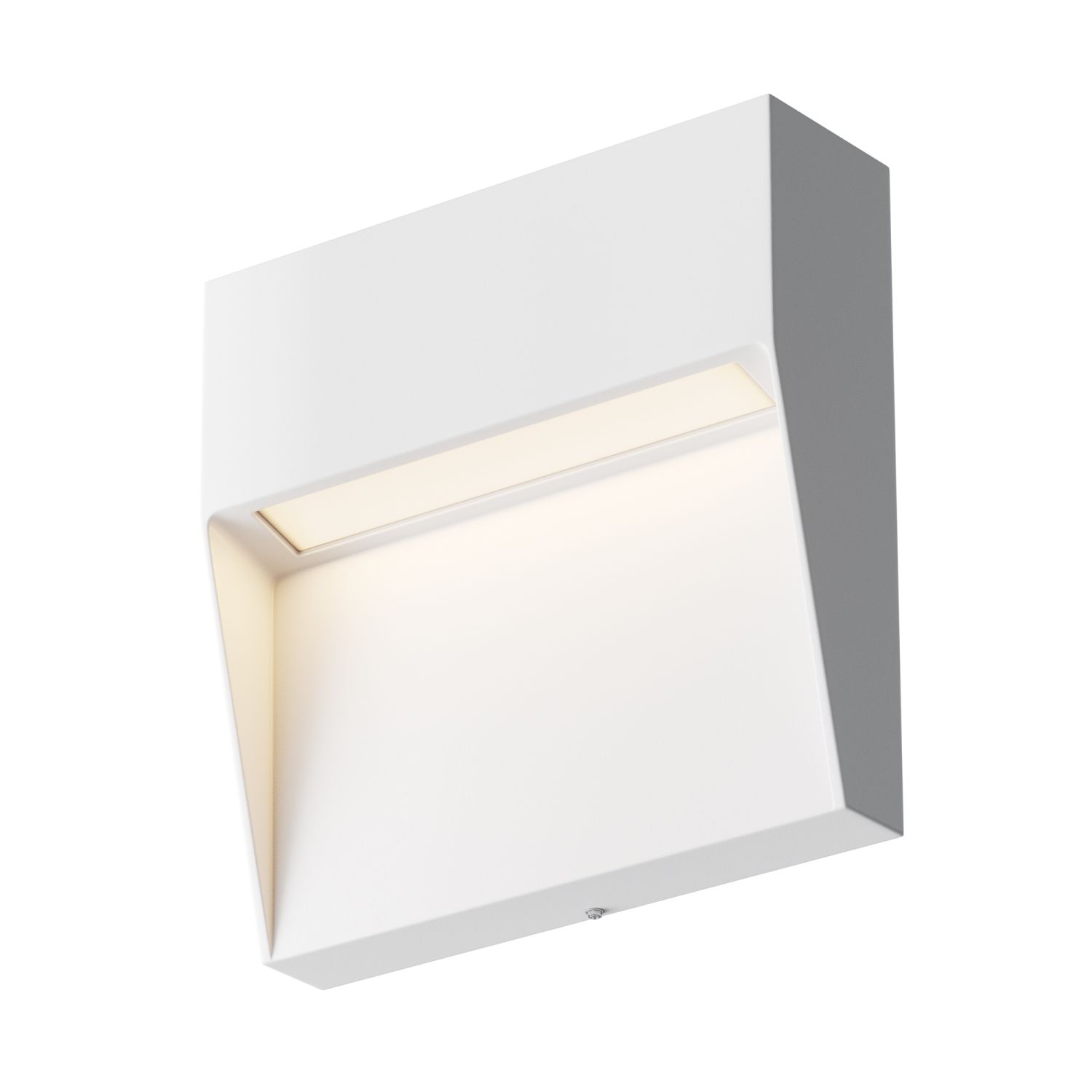 Lampe d'extérieur LED murale aluminium IP54 blanche carrée 100 lm