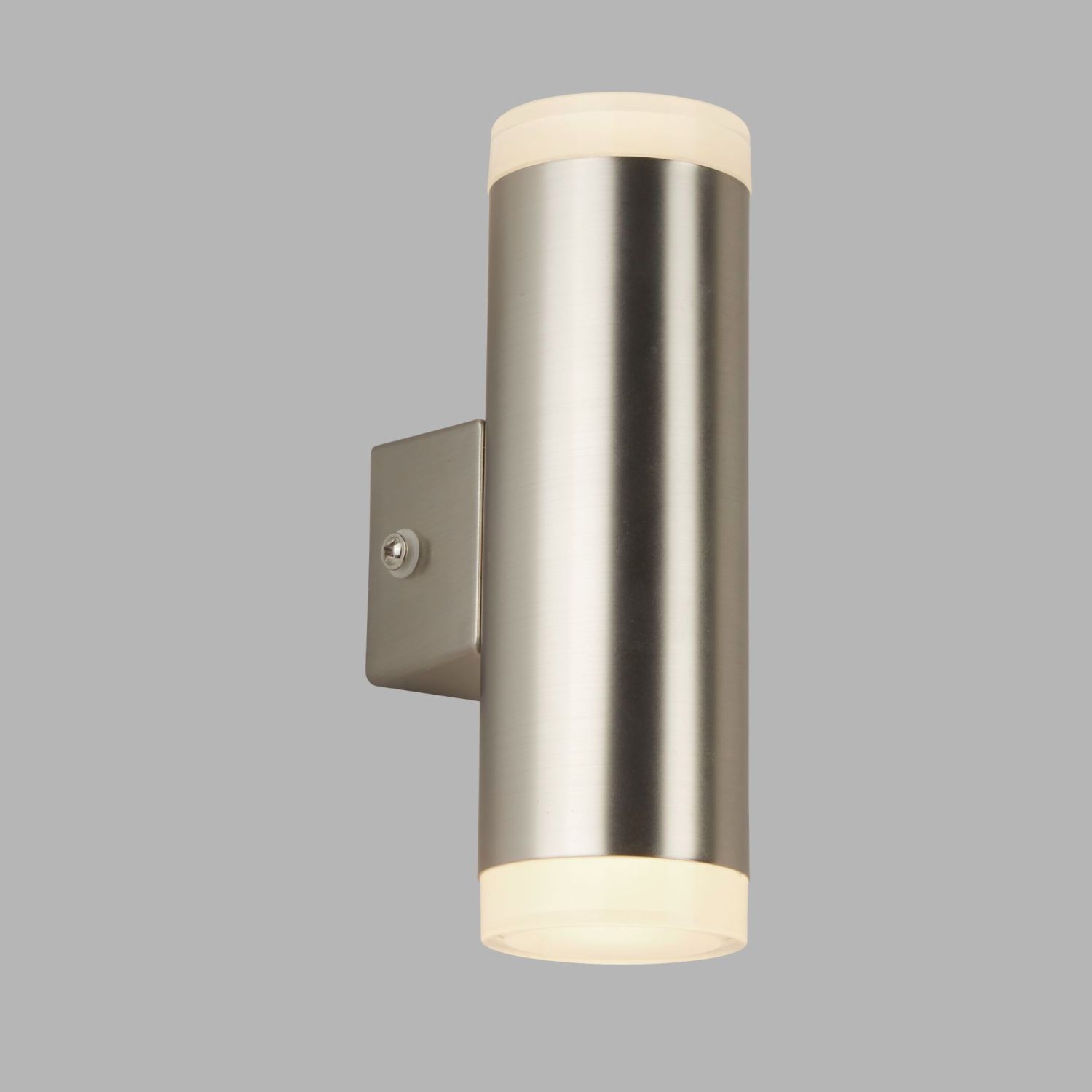 Außenwandlampe LED Up Down in Silber IP44 3000 K H: 17 cm