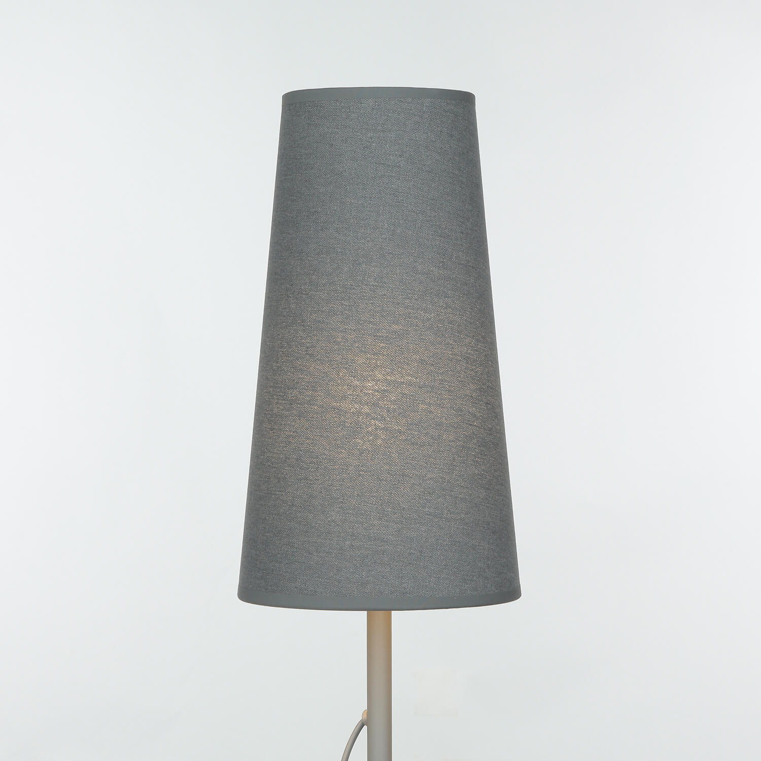 Stoff Lampenschirm für Stehlampen konisch in Grau