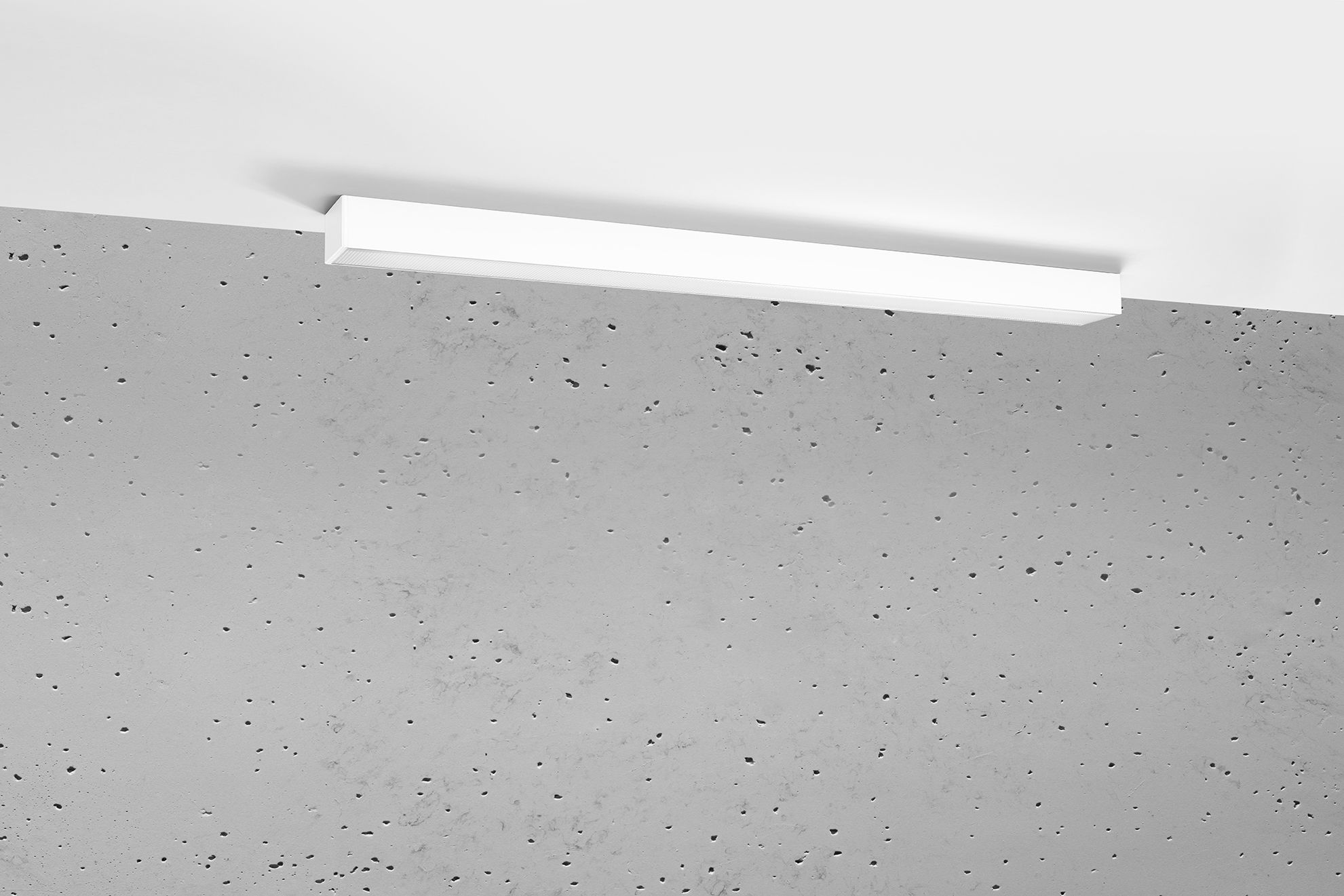 LED Deckenleuchte Weiß Metall 90 cm lang flach 4000 K